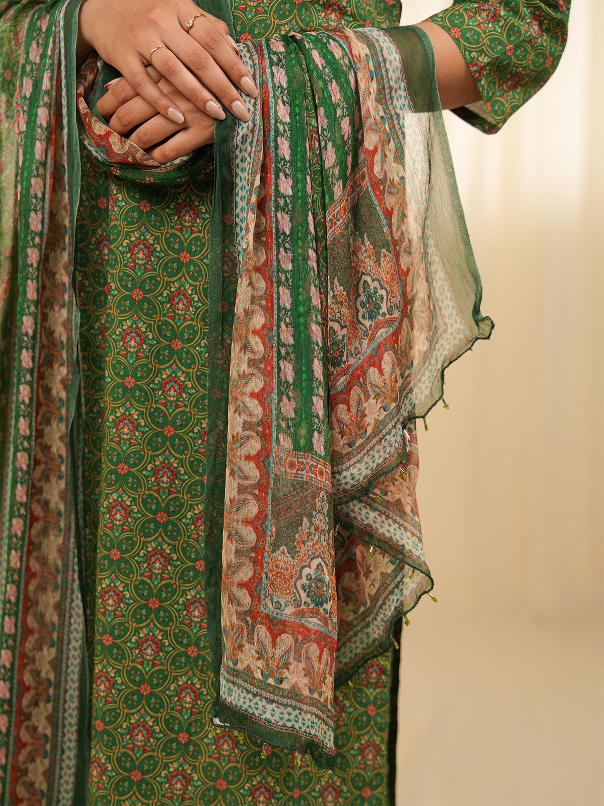 Indian Chintz Verdant Chiffon Dupatta