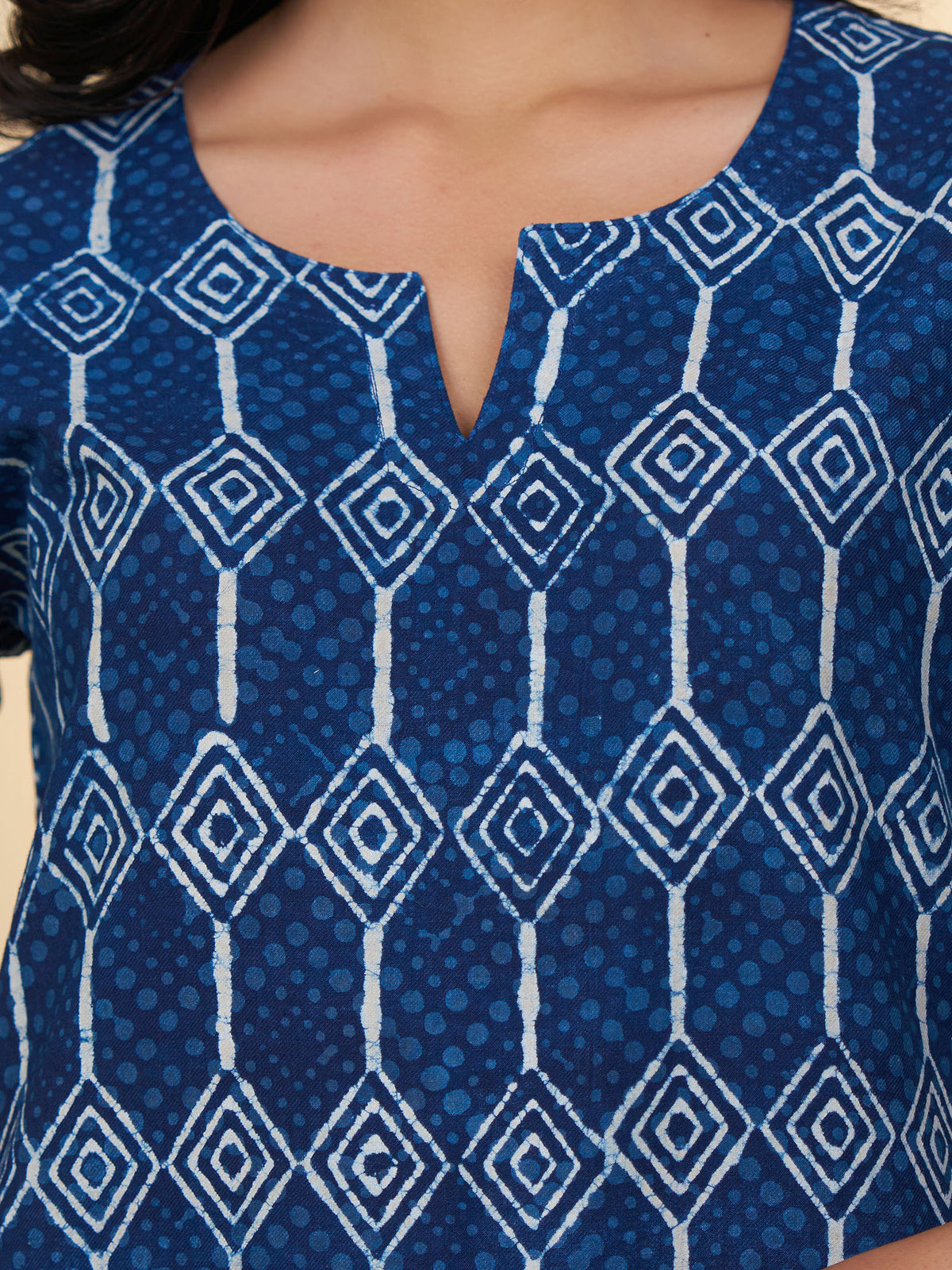 Indigo Twill Kurta