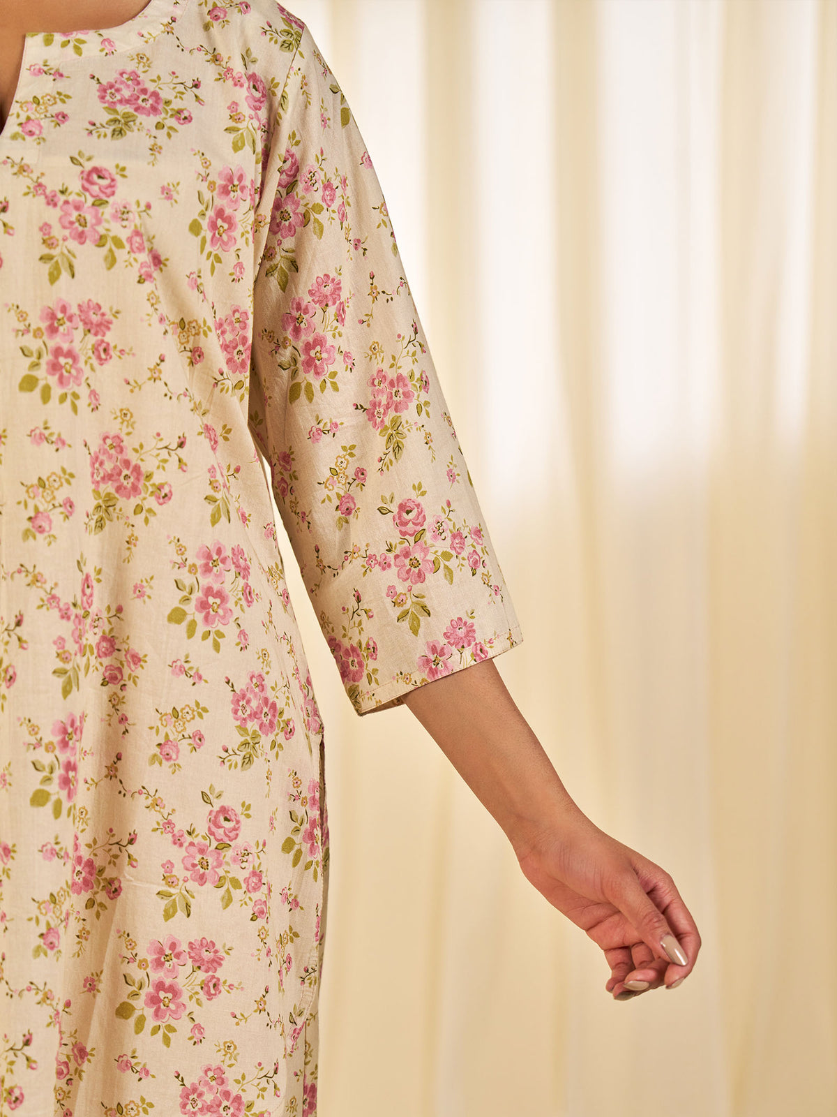 Irish Blush Cotton Night Suit