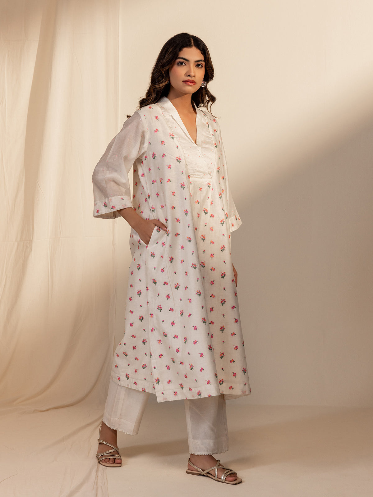 Ivory Garden Chanderi Kurta