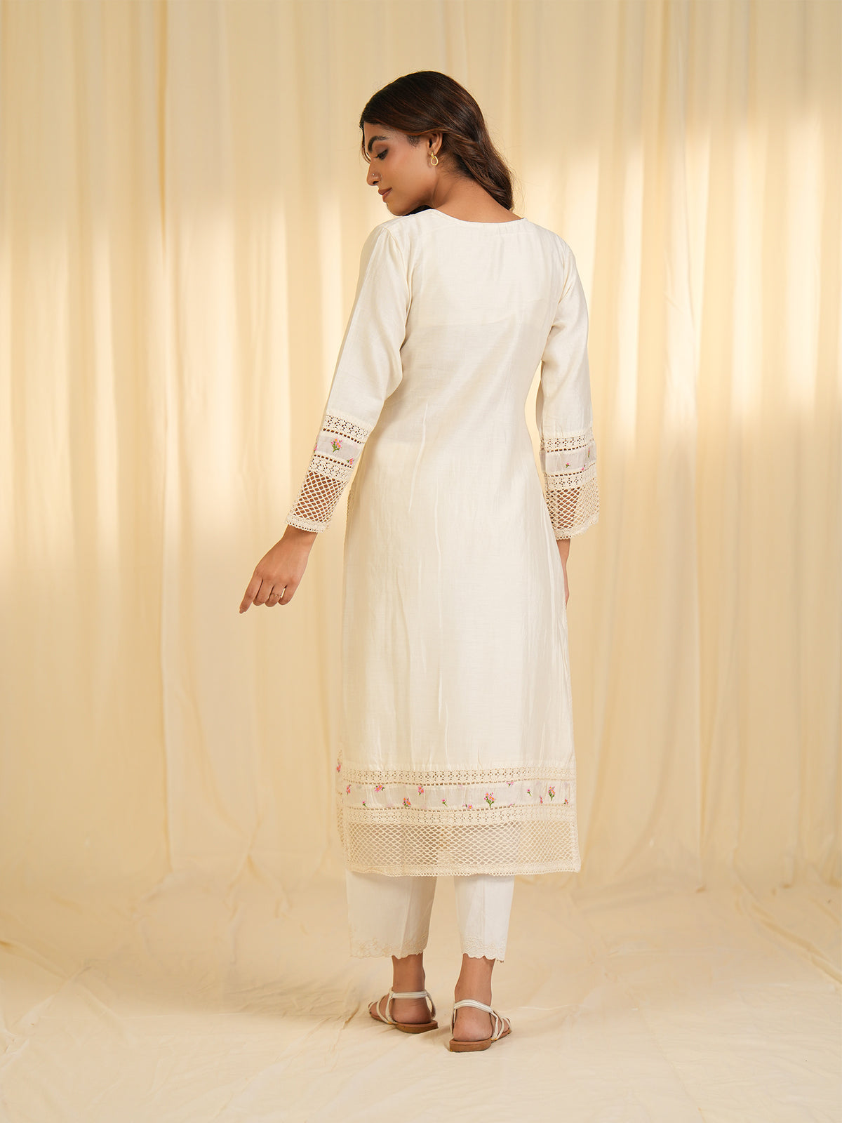 Ivory Whisper Chanderi Kurta