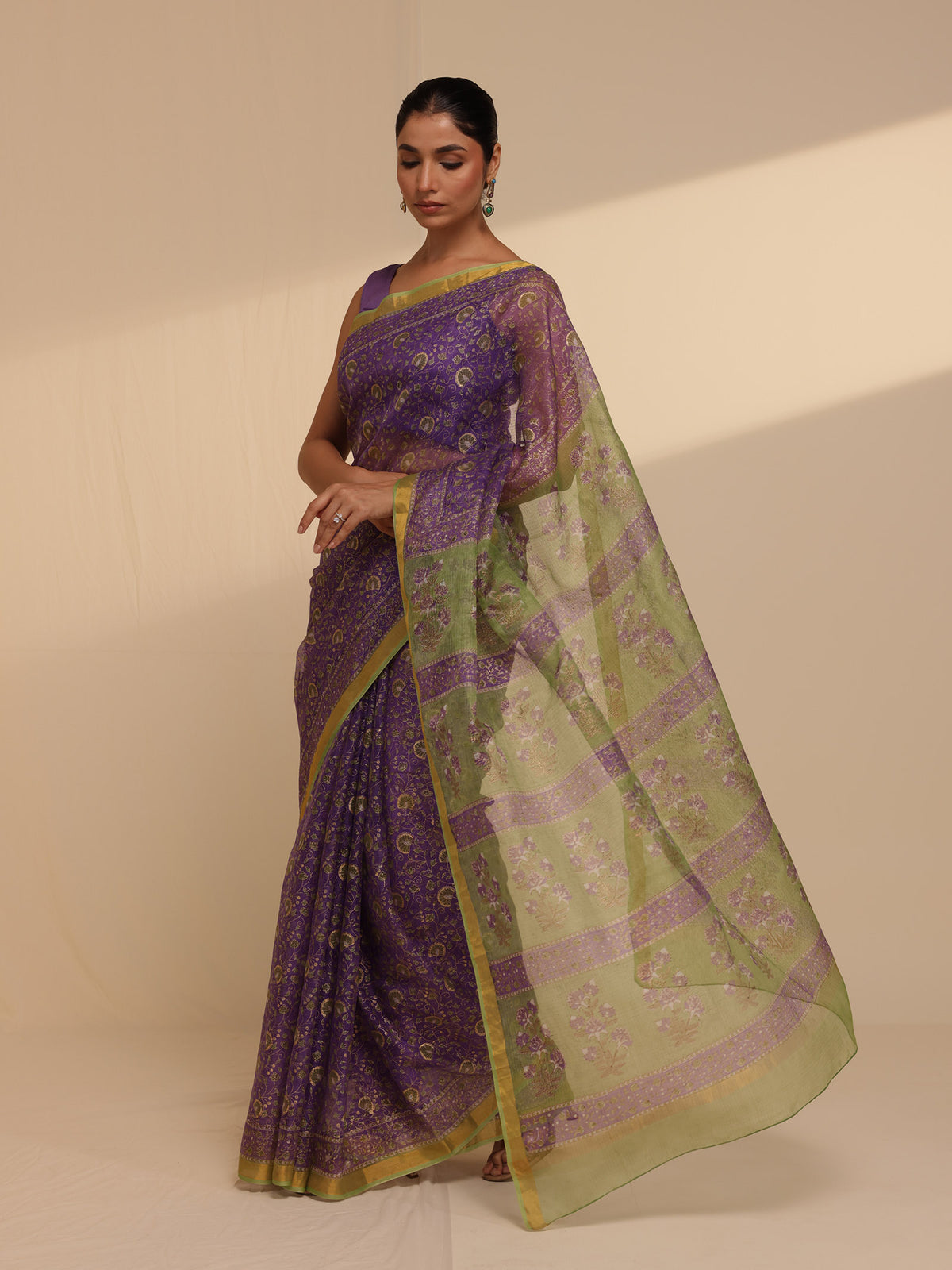 Amethyst Kota Silk Saree