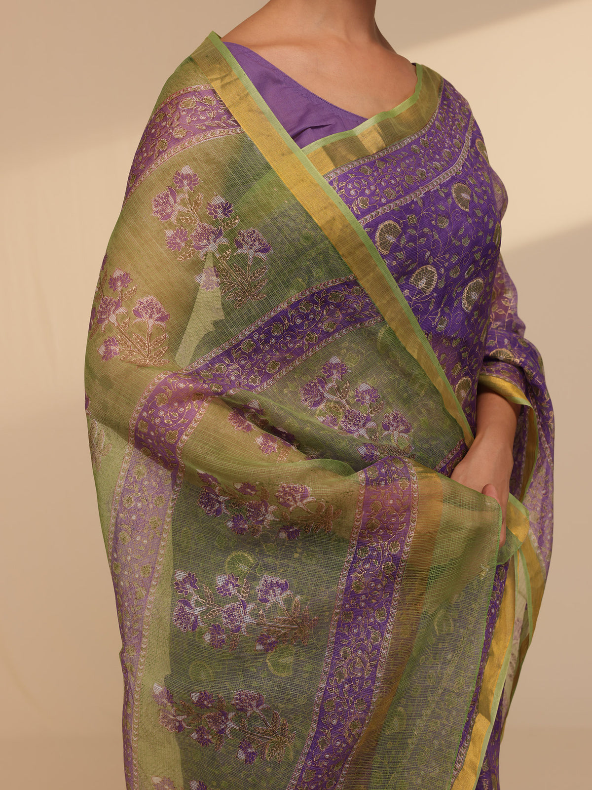 Amethyst Kota Silk Saree
