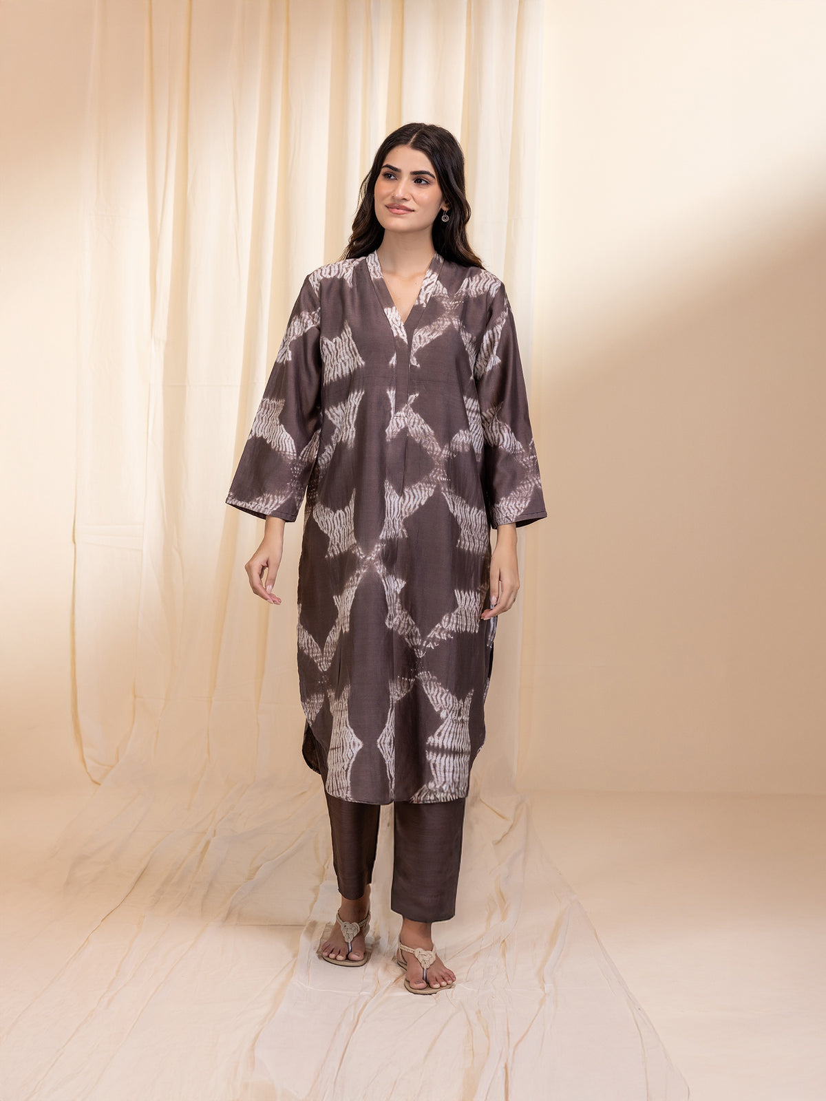Muddy Waves Chanderi Kurta