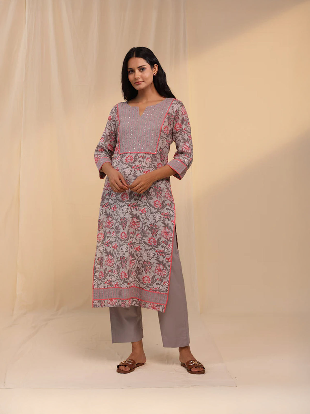 Grey Goose Voile Kurta
