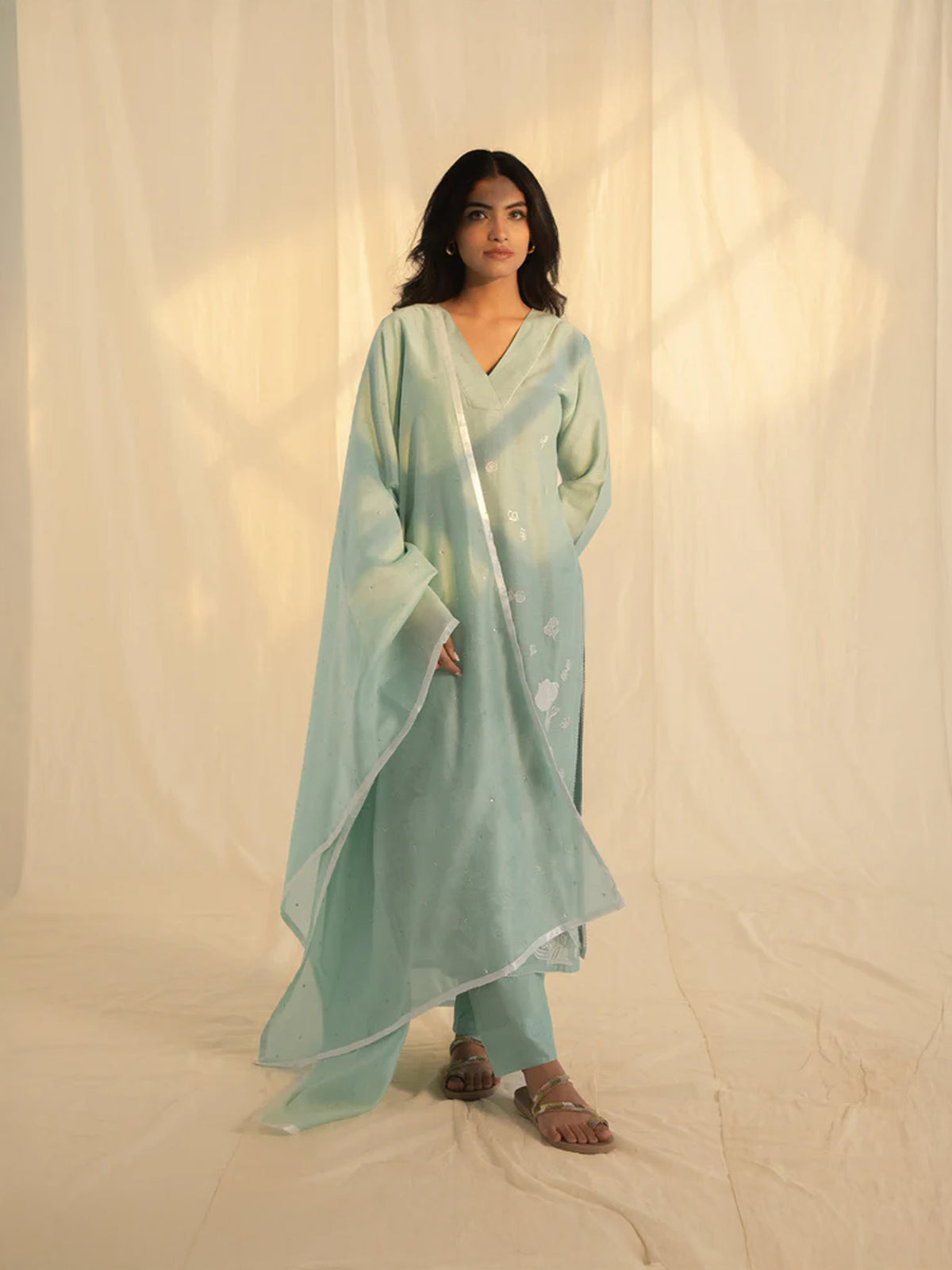 Pelican Chanderi Kurta