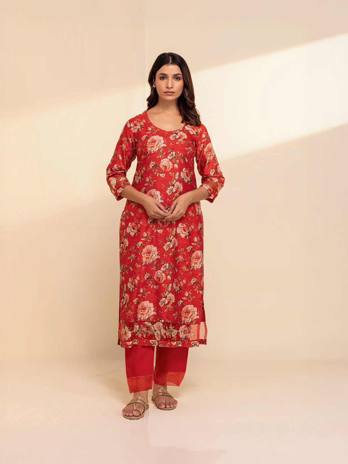 Roseline Chanderi Kurta