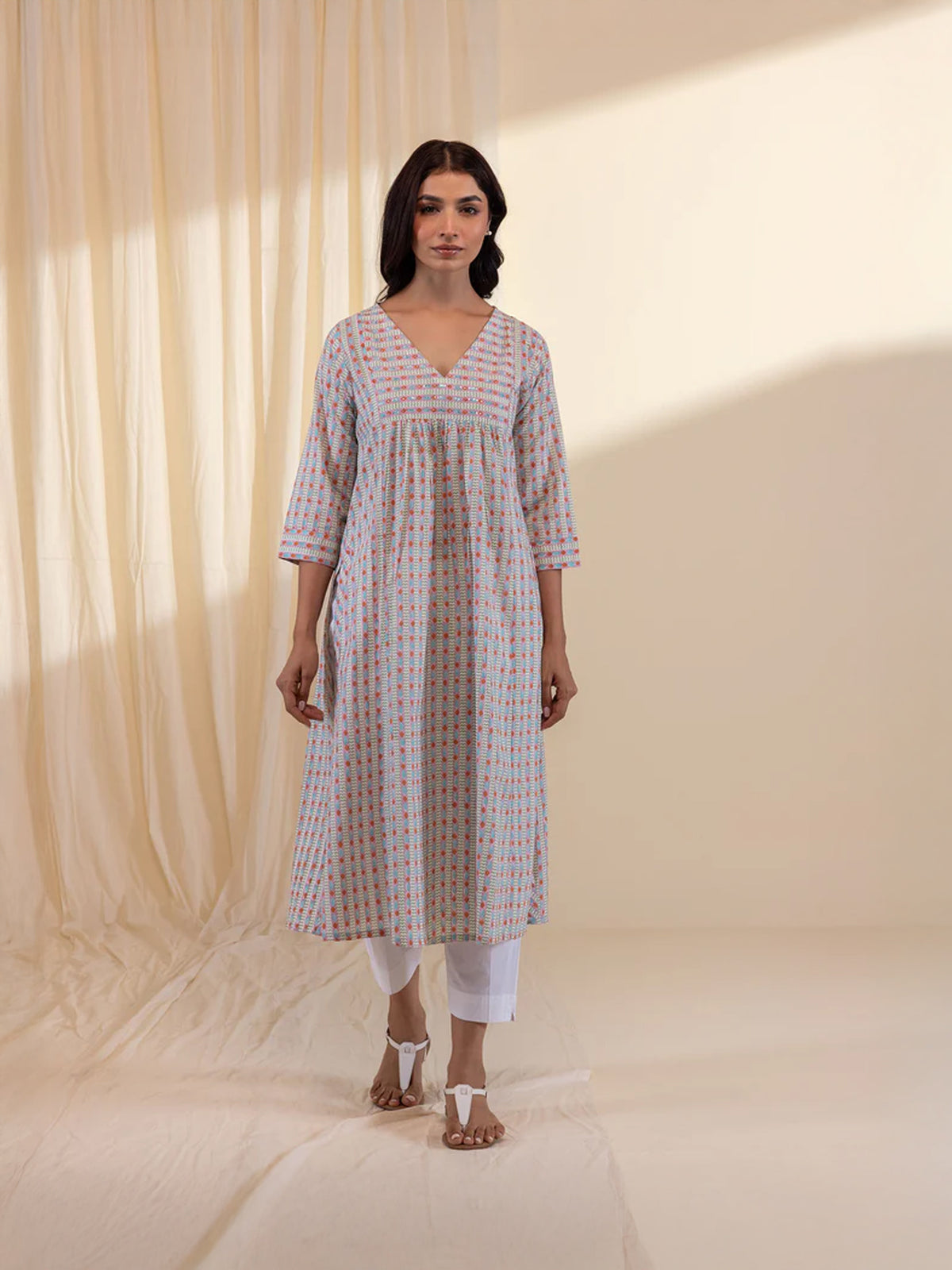 Rust Stone Cotton Kurta