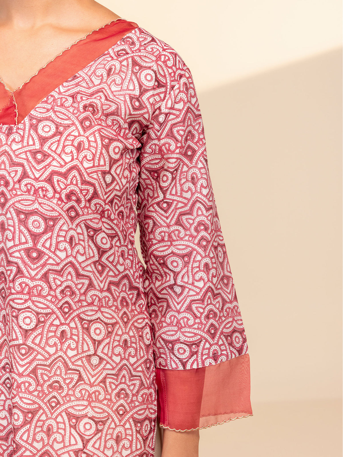 Red Velvet Chanderi Kurta