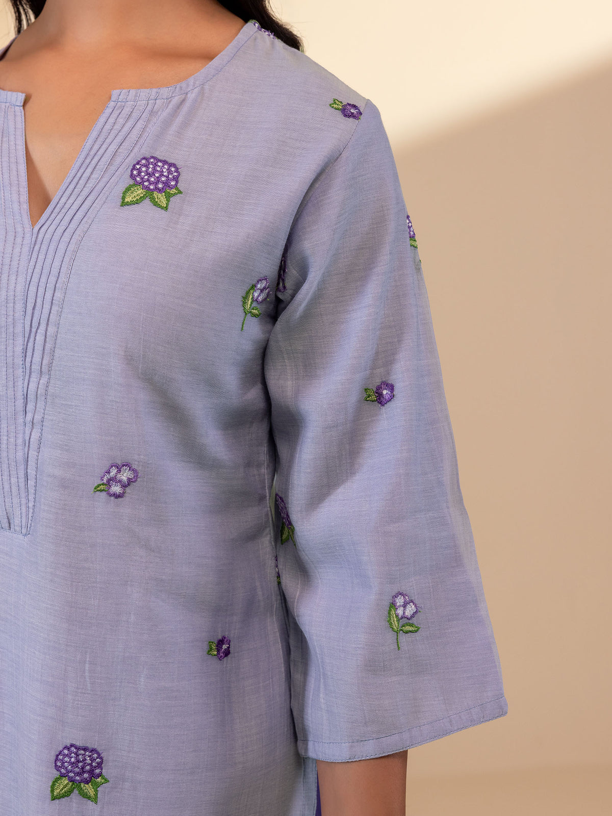Alice In Wonderland Lilac Chanderi Kurta