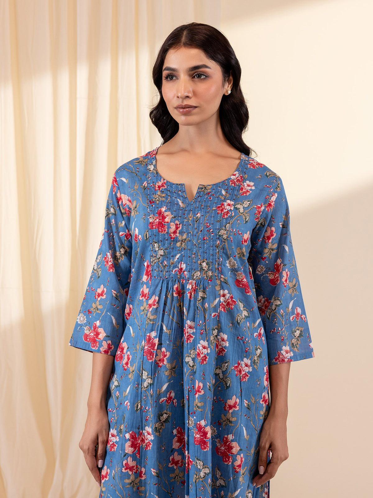 Cherry Splash Cotton Kurta