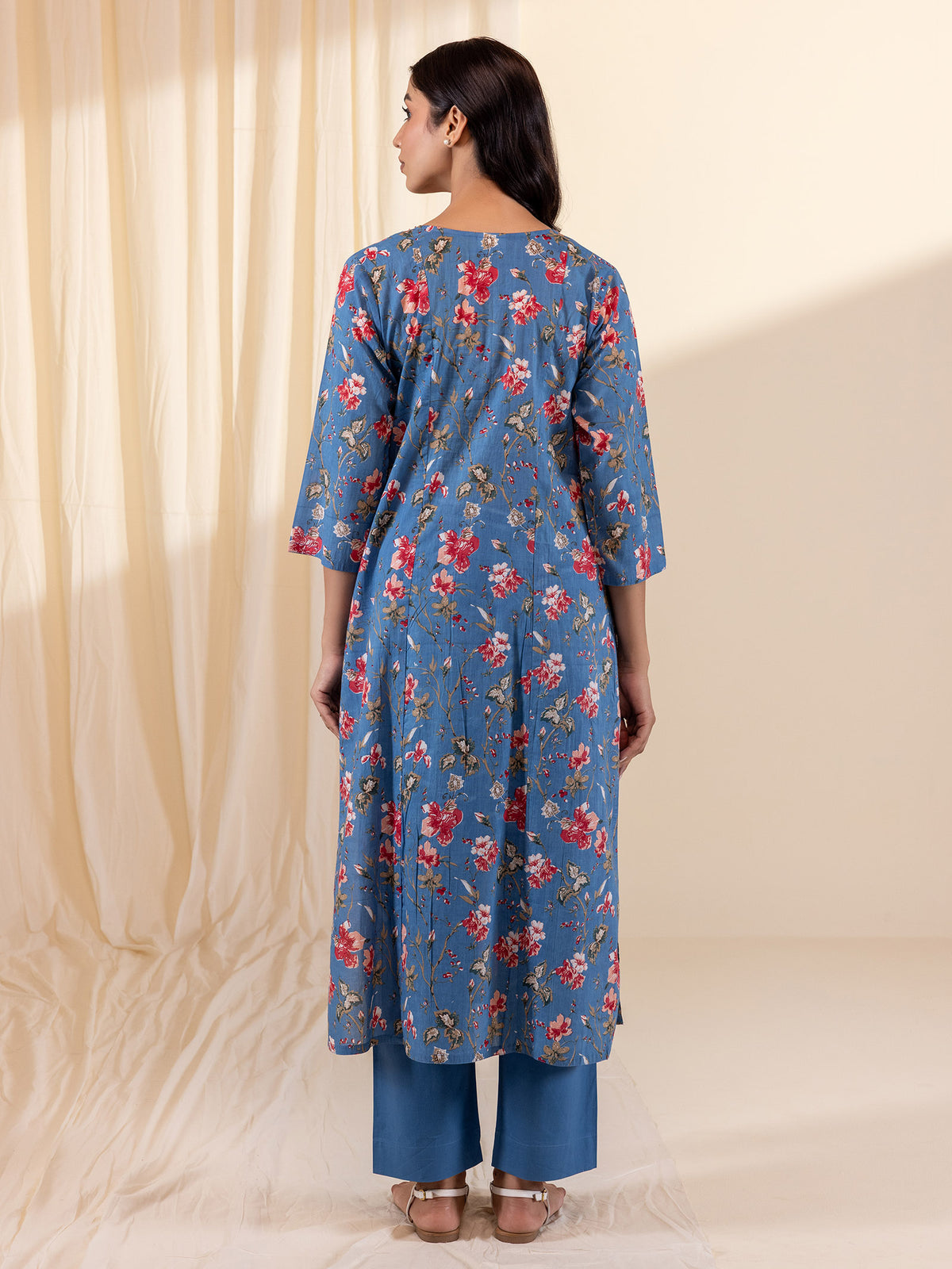 Cherry Splash Cotton Kurta