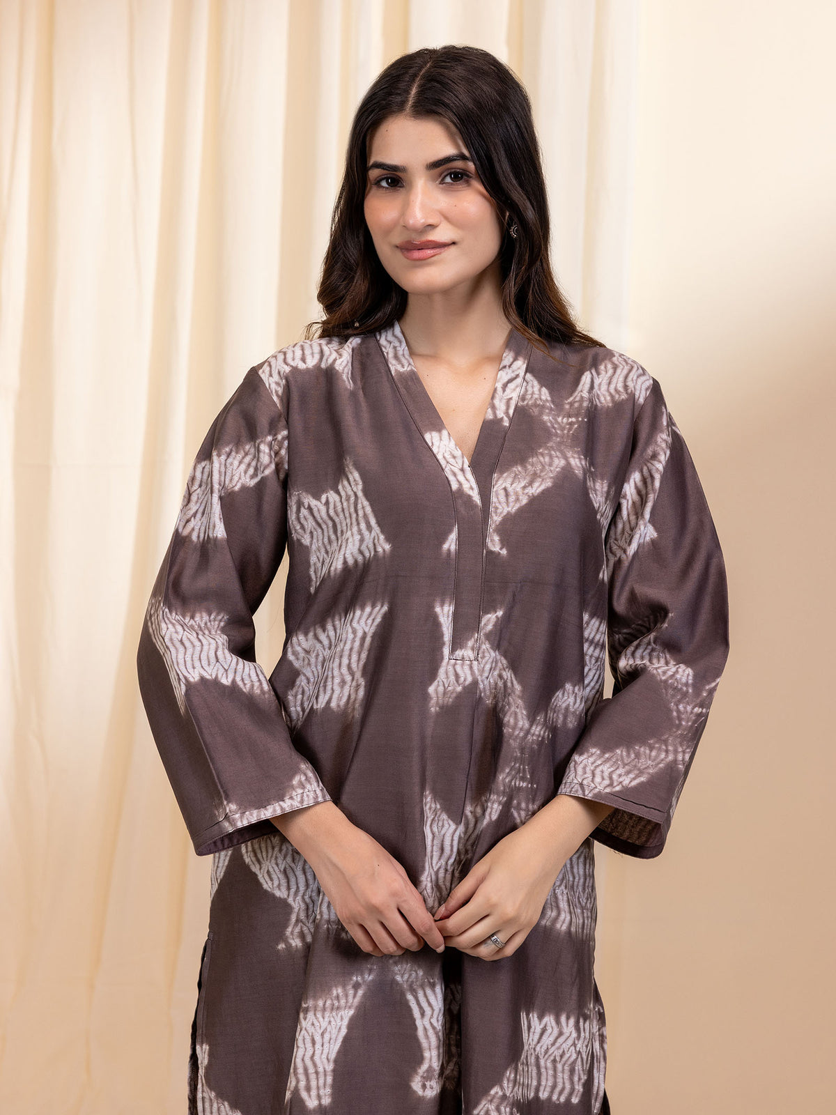 Muddy Waves Chanderi Kurta