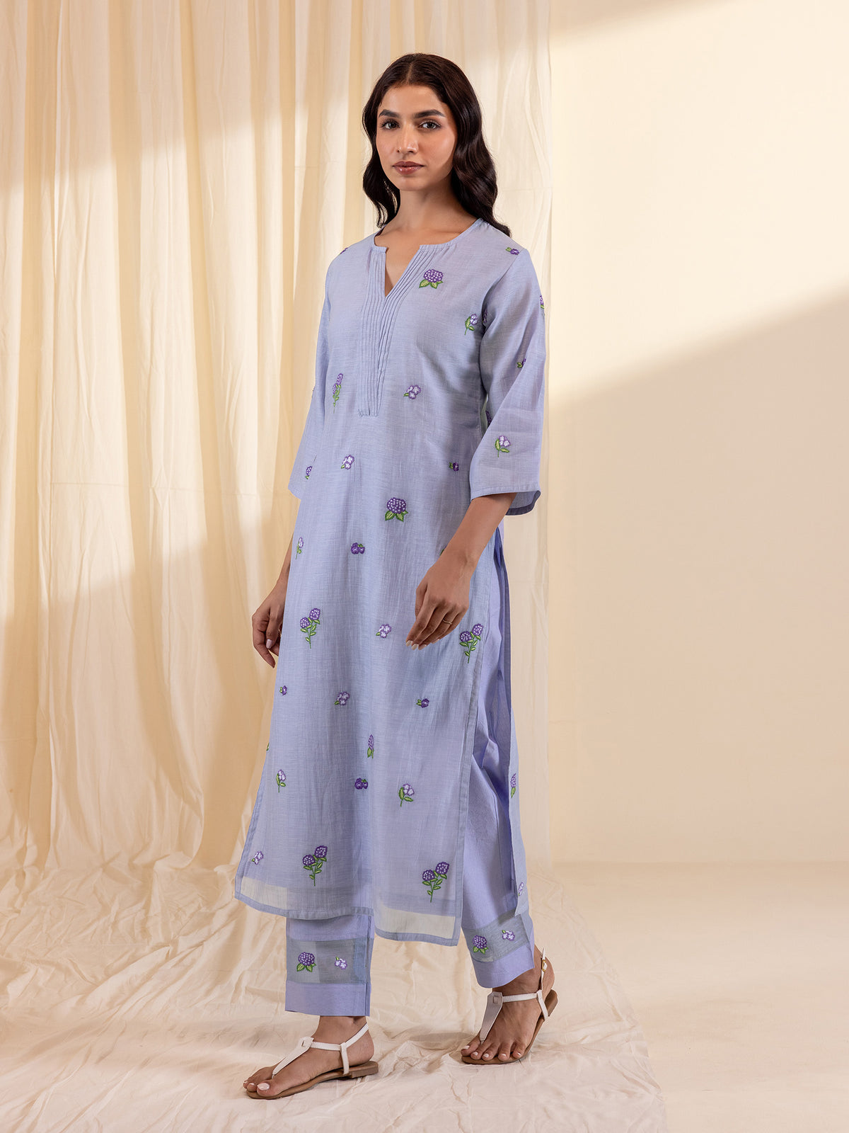 Alice In Wonderland Lilac Chanderi Kurta