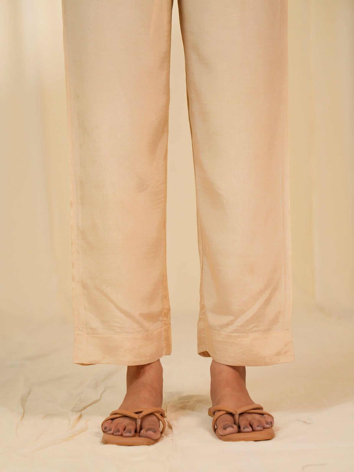 Khoobsurat Bamboo Silk Straight Pants