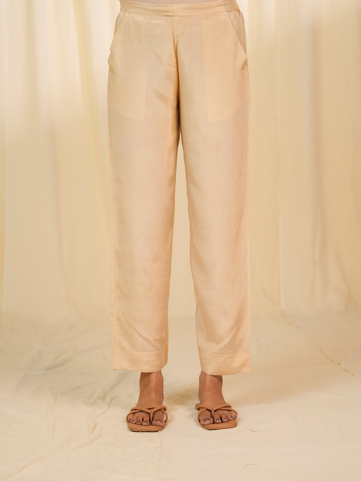 Khoobsurat Bamboo Silk Straight Pants