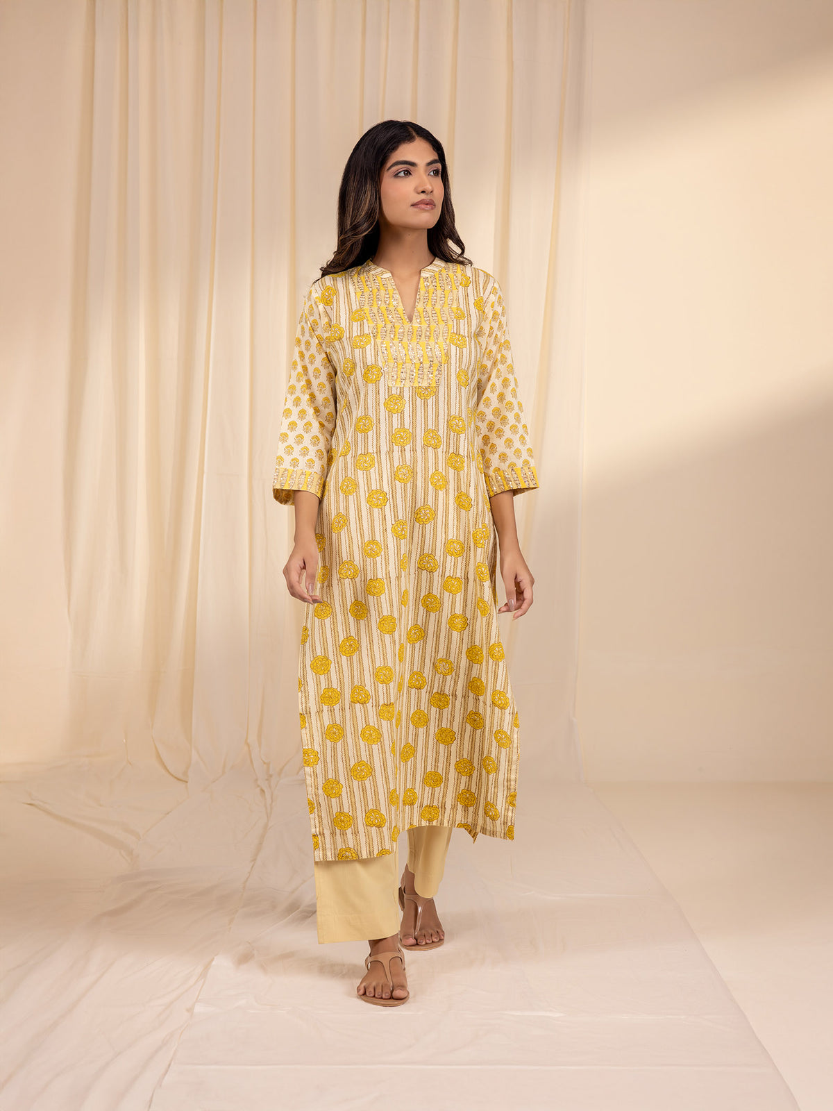 Lemon Sorbet Cotton Kurta
