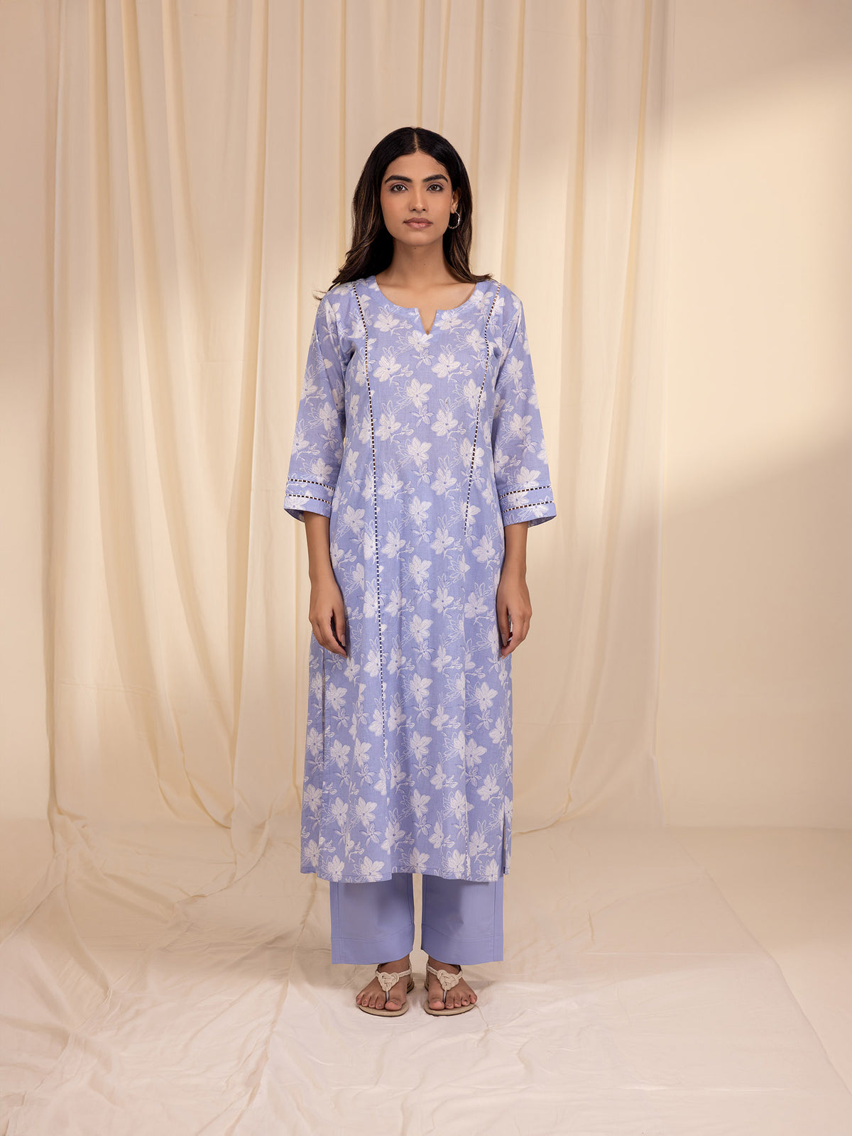 Lilac Whisper Cotton Kurta