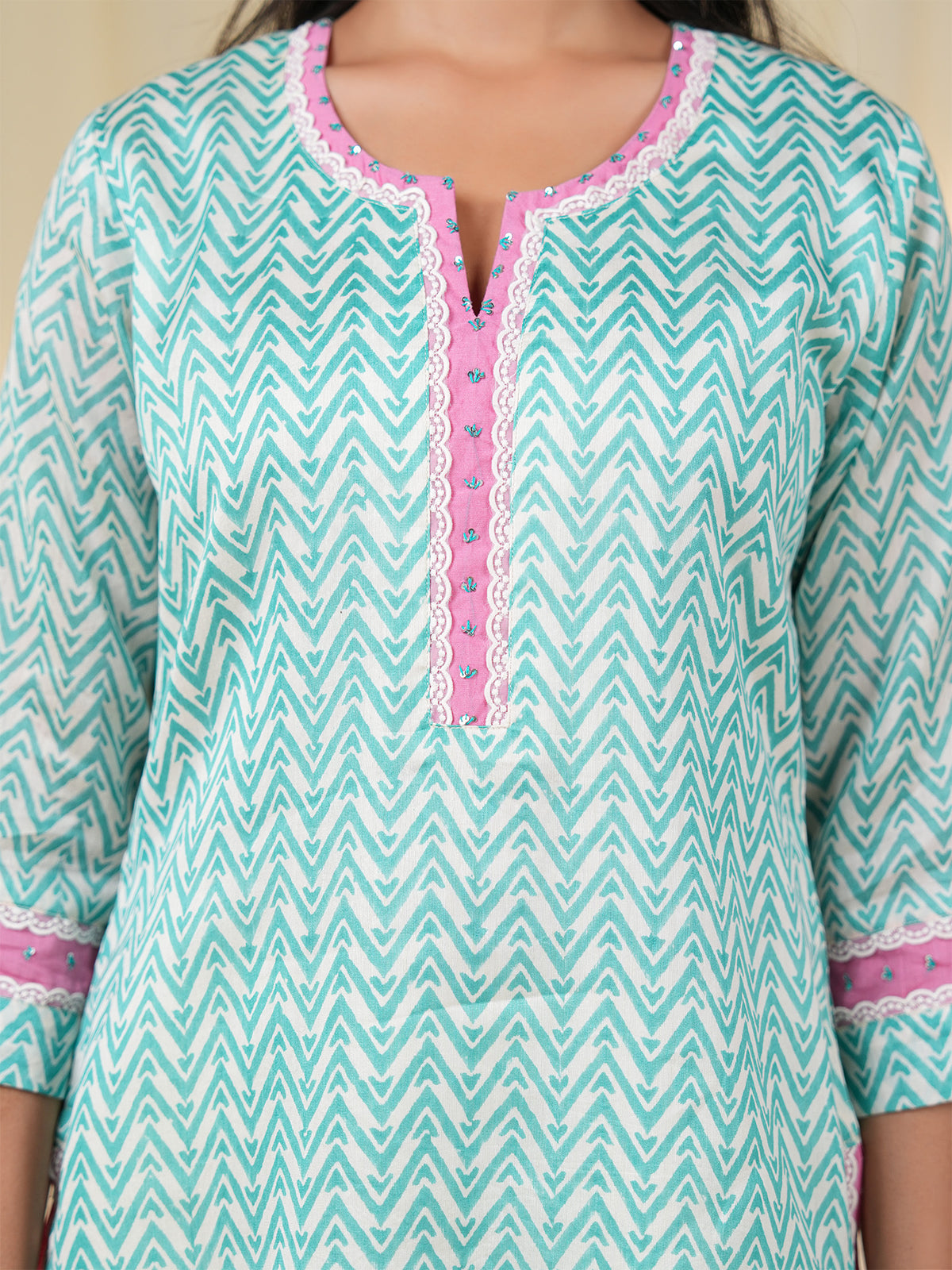 Mint Melody Chanderi Kurta