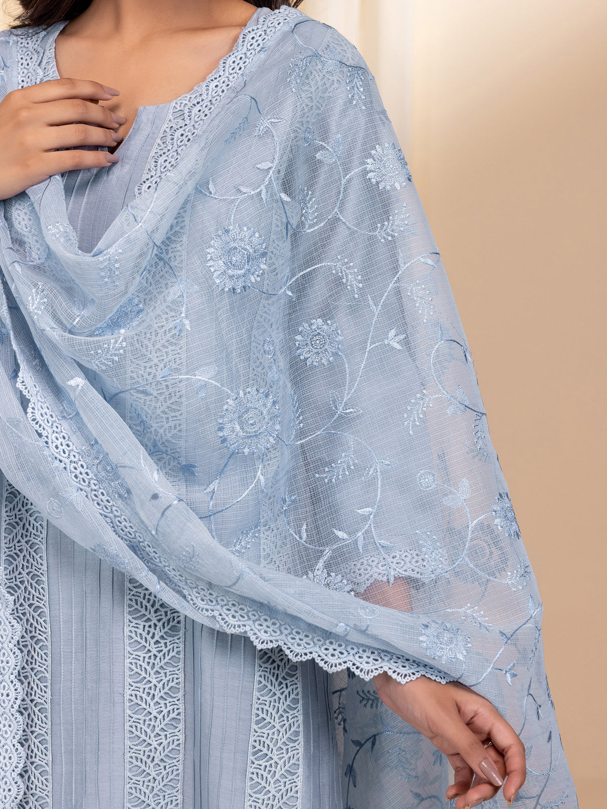 Mist Kota Doria Dupatta