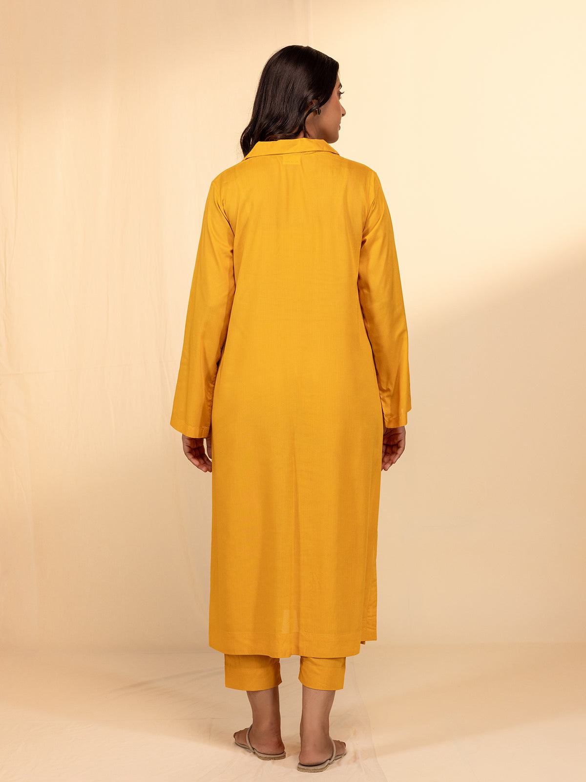 Mustard Melody Viscose Cotton Kurta