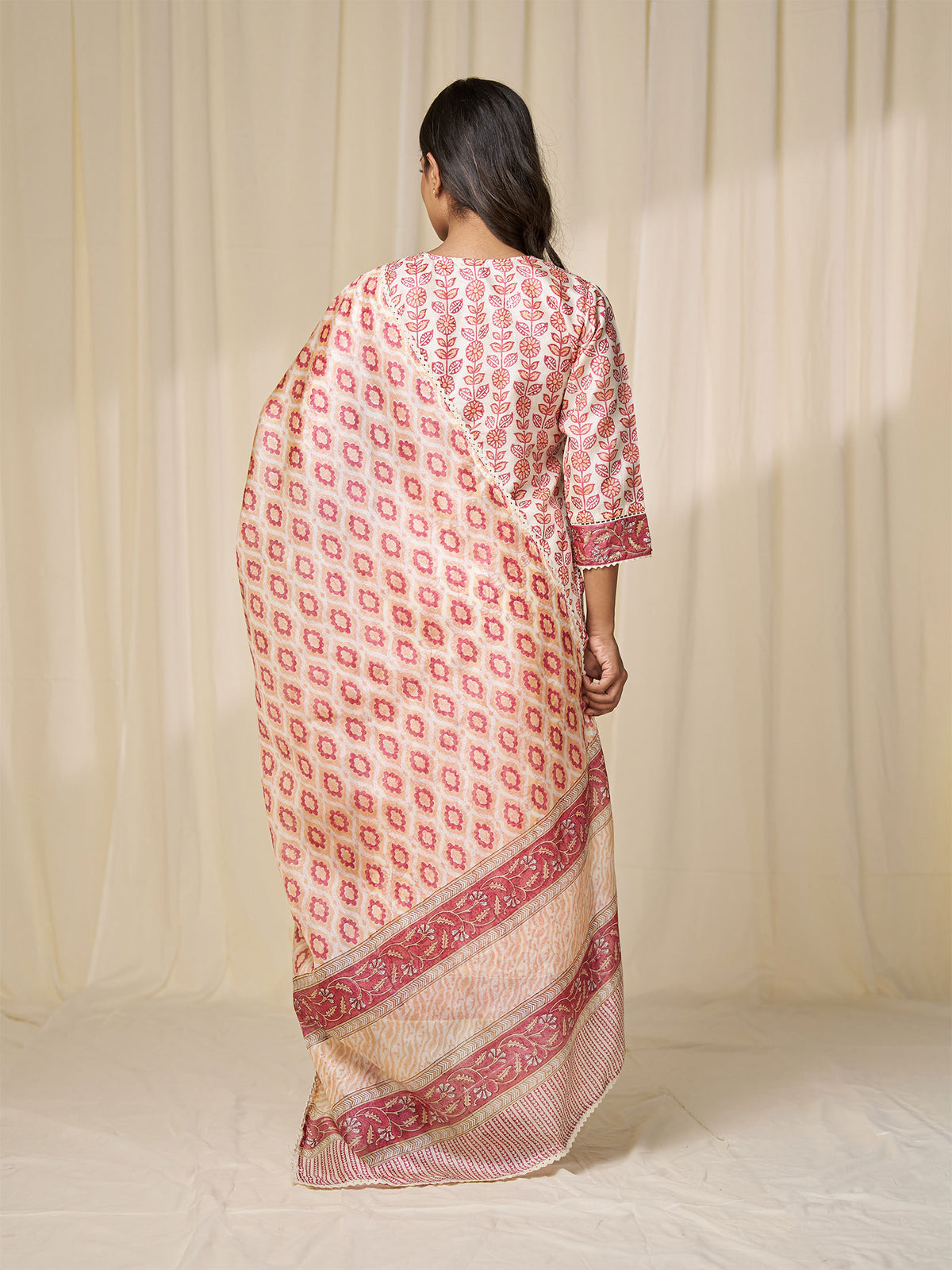 Narangi Bagh Tussar Silk Dupatta