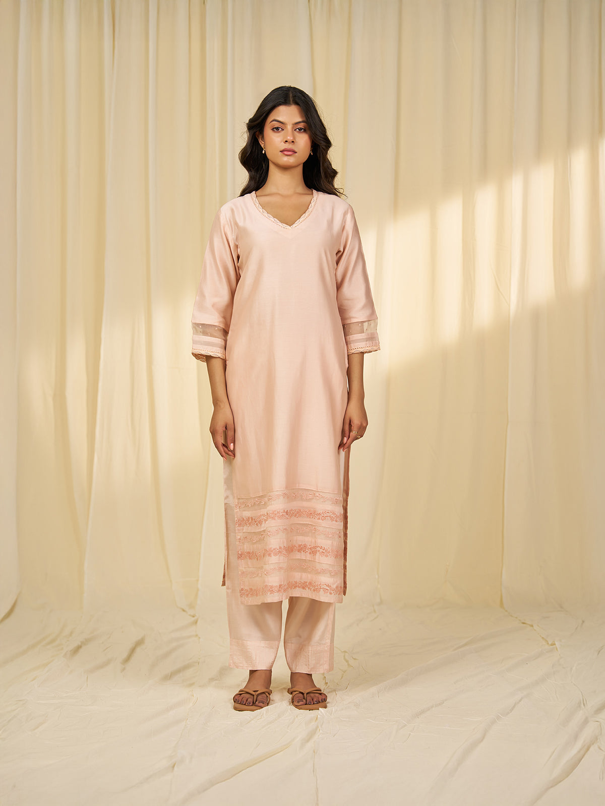 Naturals Blush Chanderi Kurta