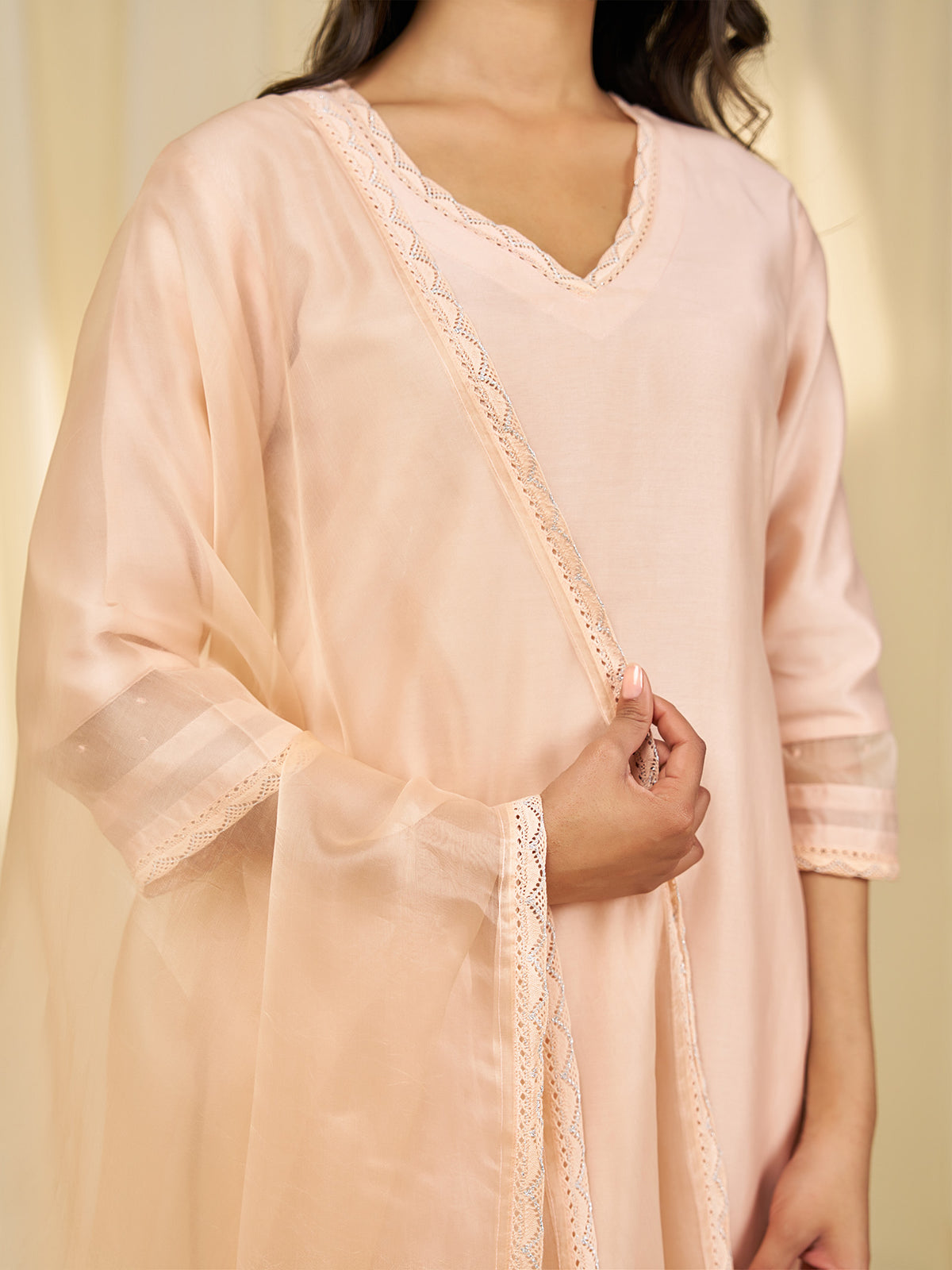 Naturals Blush Organza Dupatta