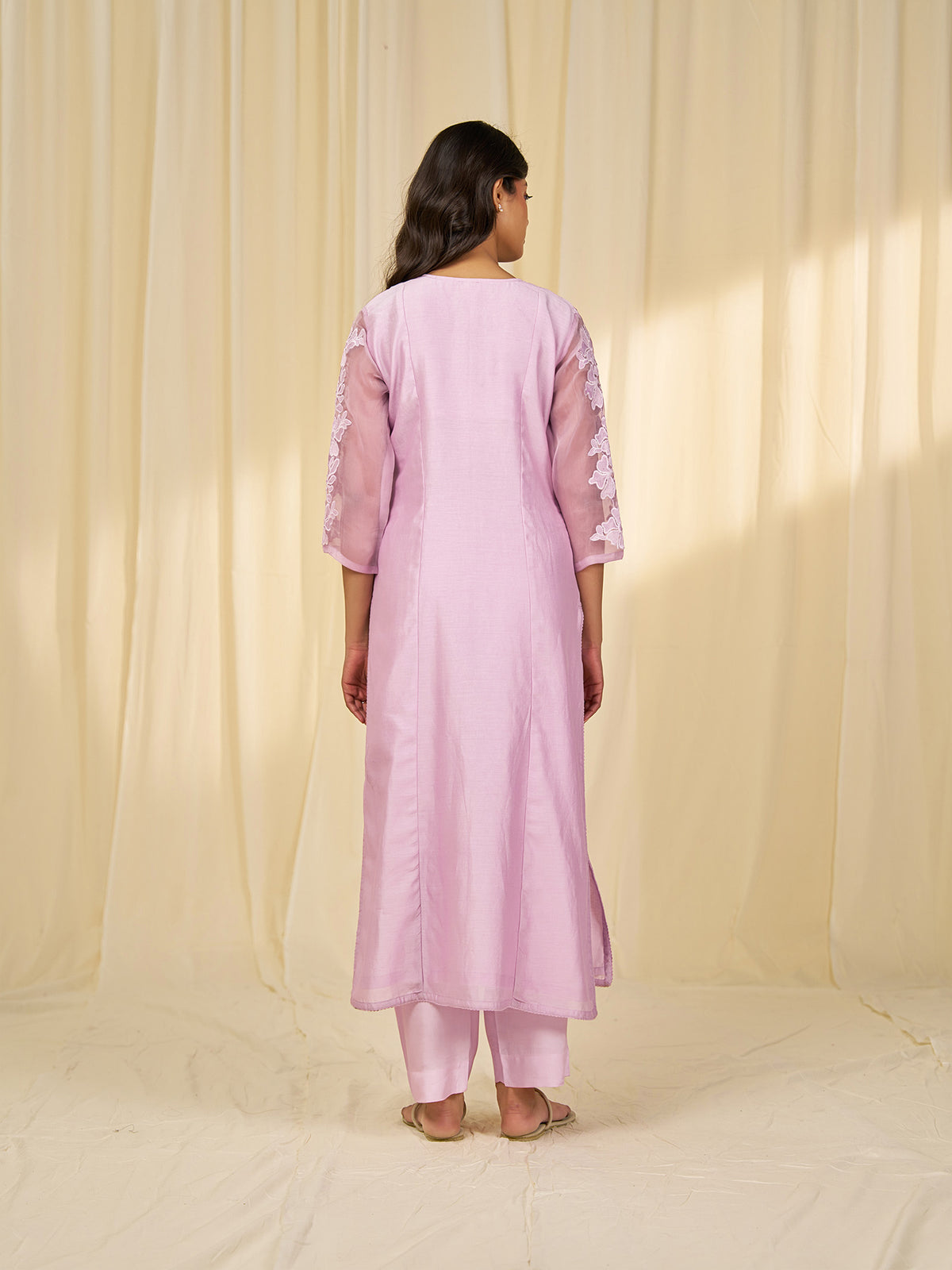 Naturals Lilac Chanderi Kurta