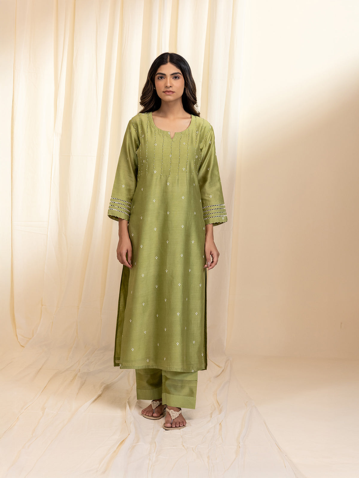 Nawabi Bagh Chanderi Kurta