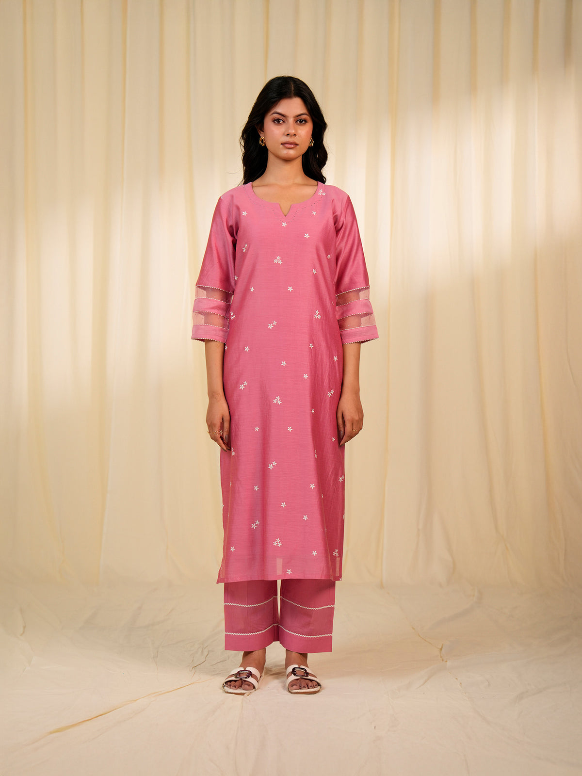 Nawabi Bahar Chanderi Kurta