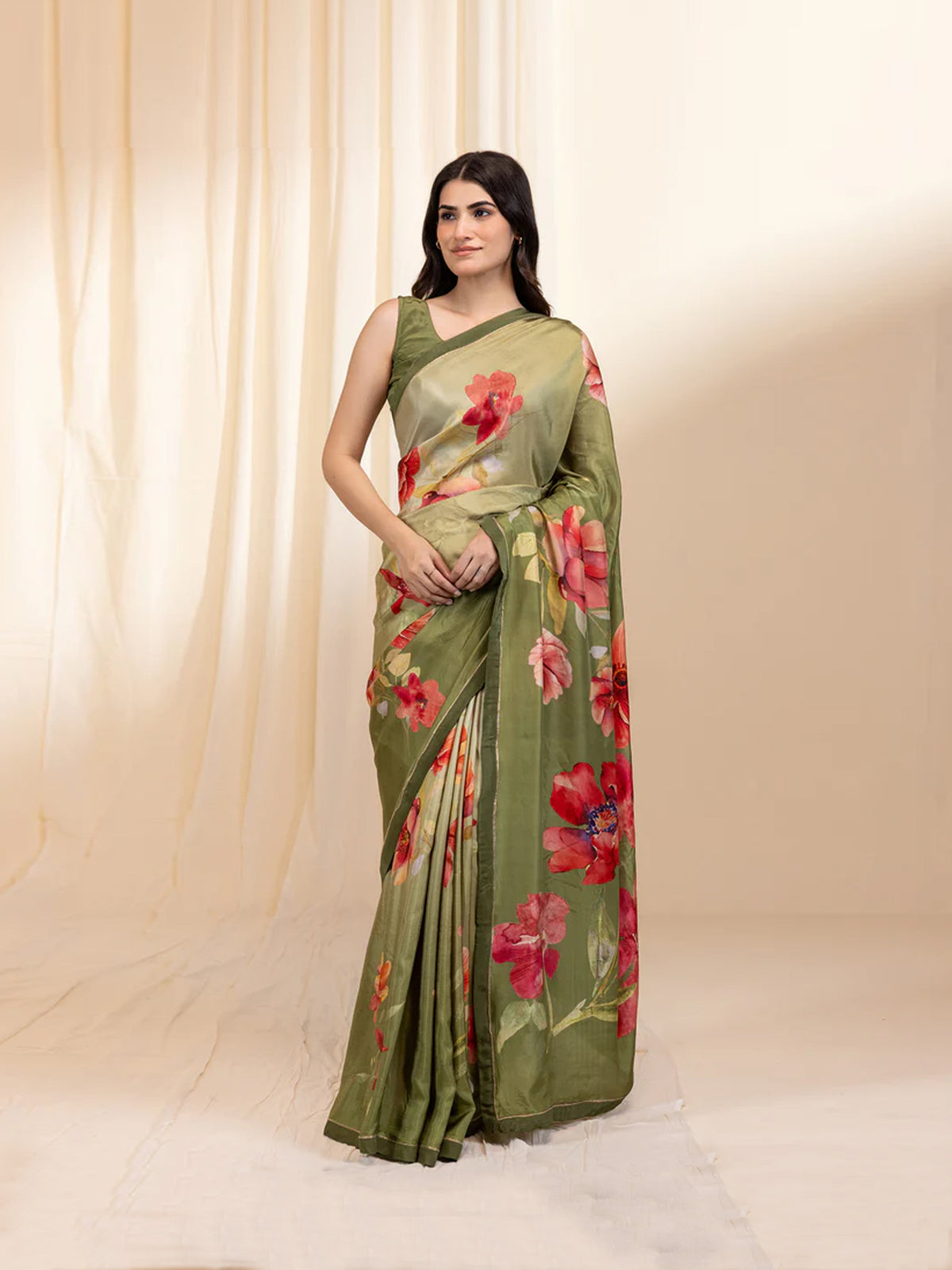 Olive 2025 Silk Saree