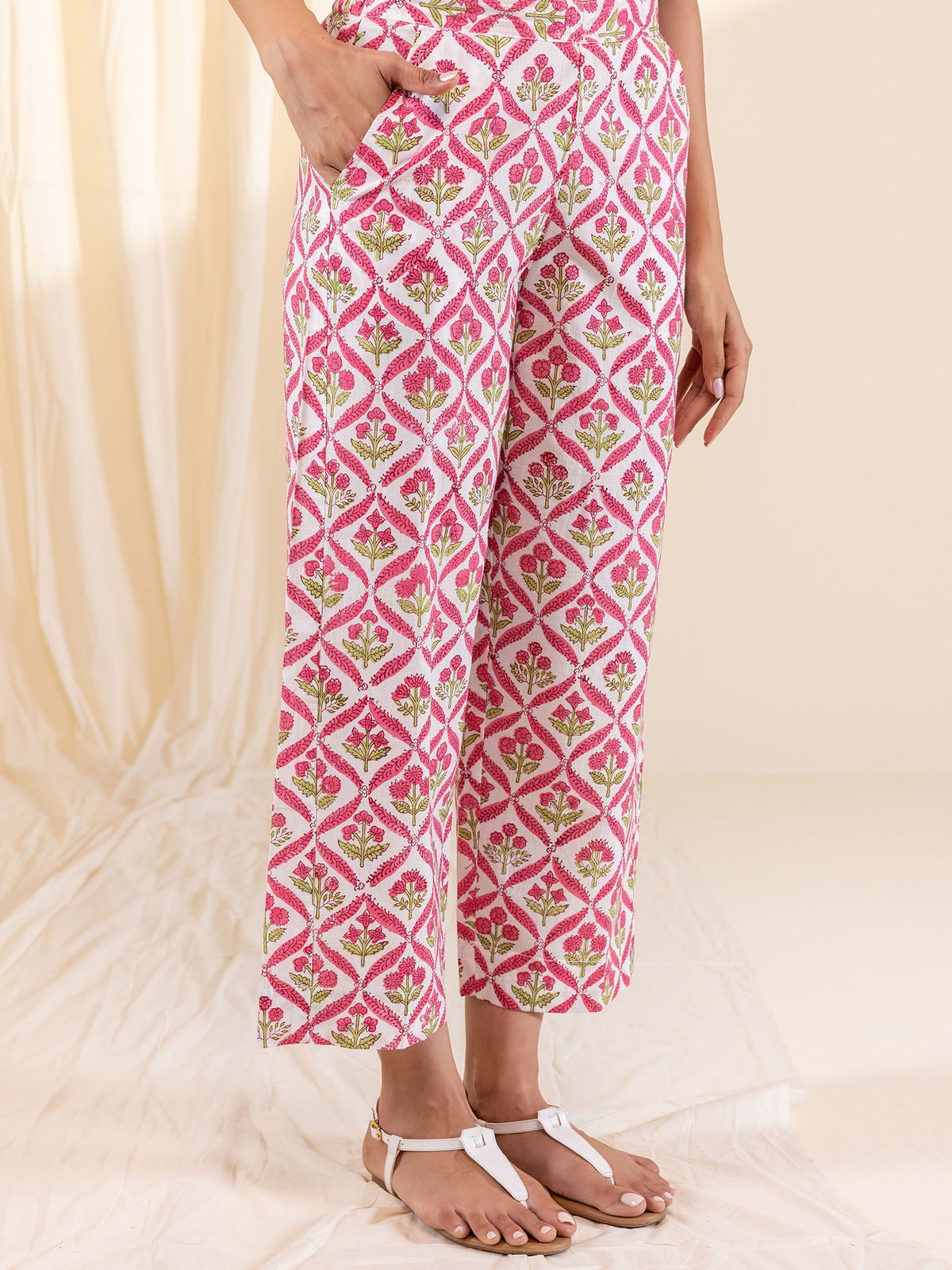 Railway Track Cotton Straight Pant