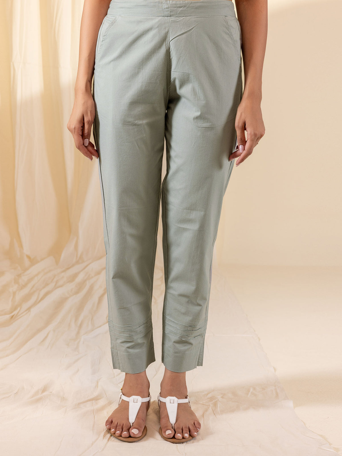 Calming Lavender Cotton Straight Pant