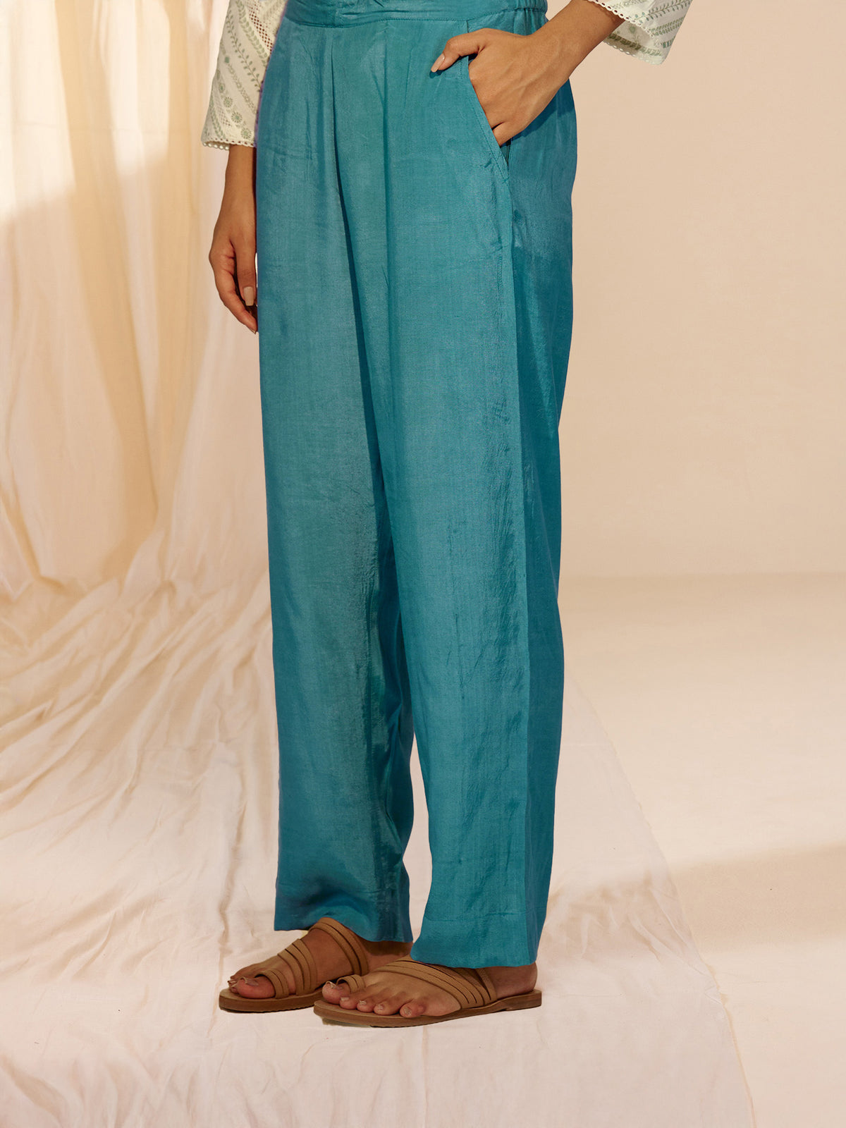 Panna Bamboo Silk Straight Pants