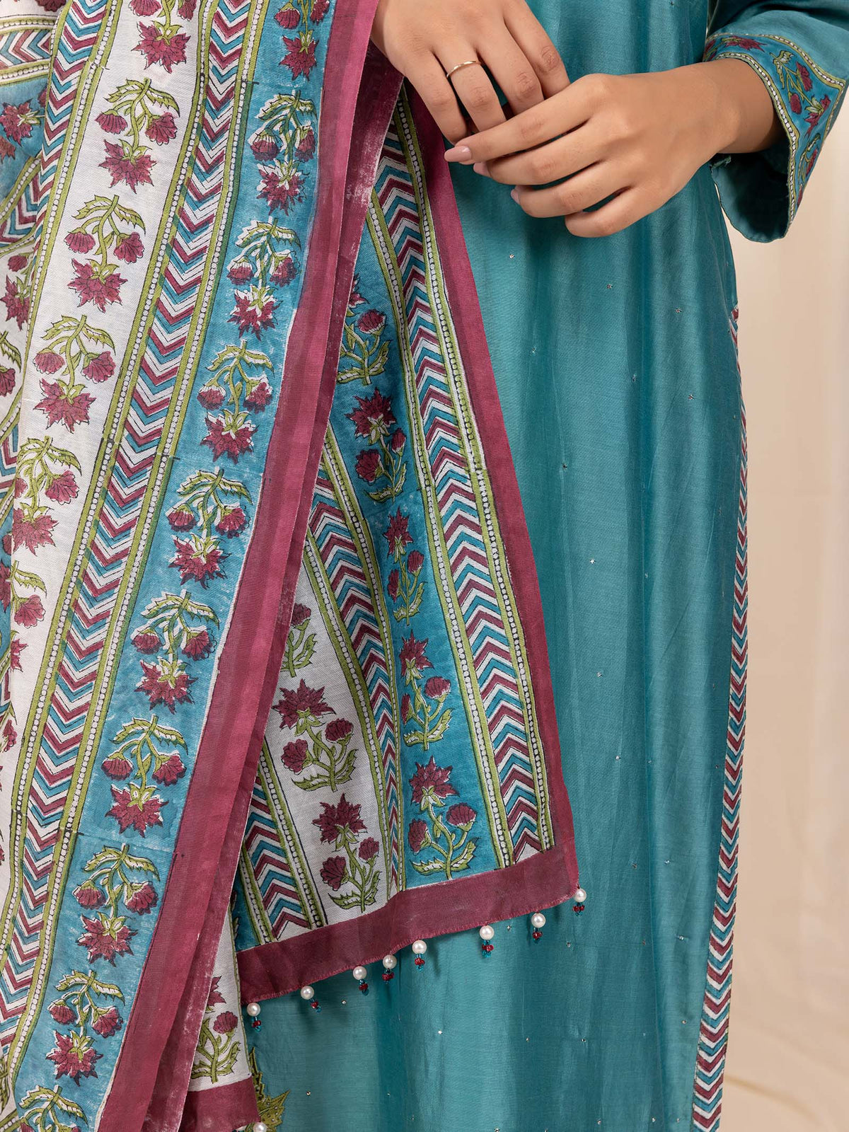 Panna Chanderi Dupatta