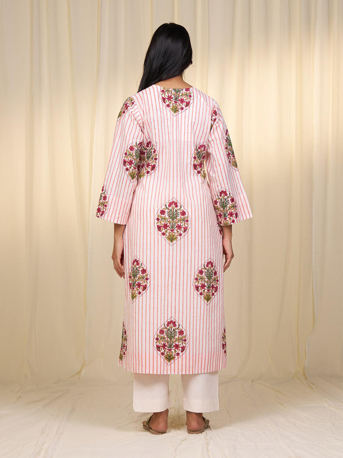 Peach Parade Cotton Kurta