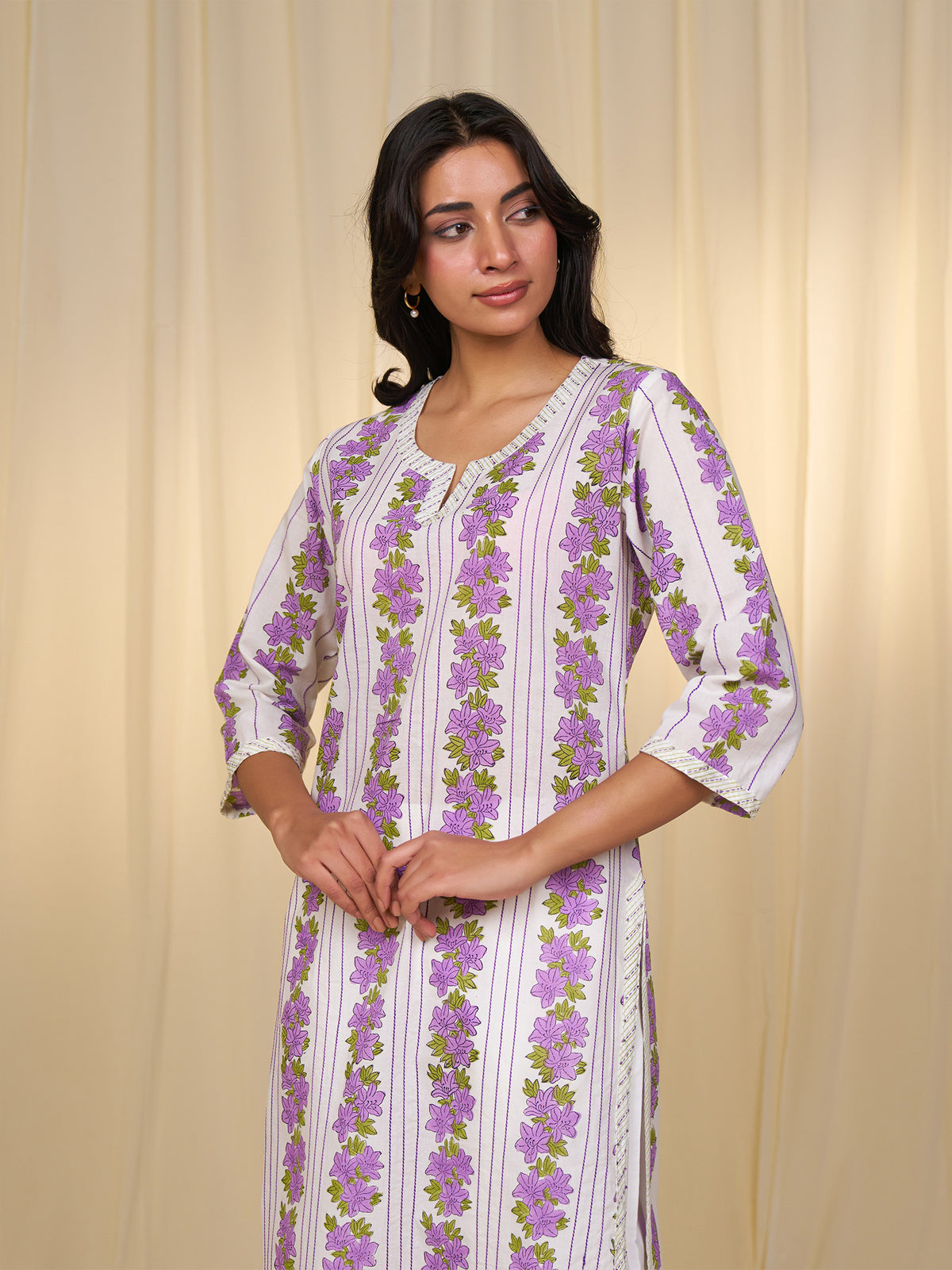 Polo Season Mauve Cotton Kurta