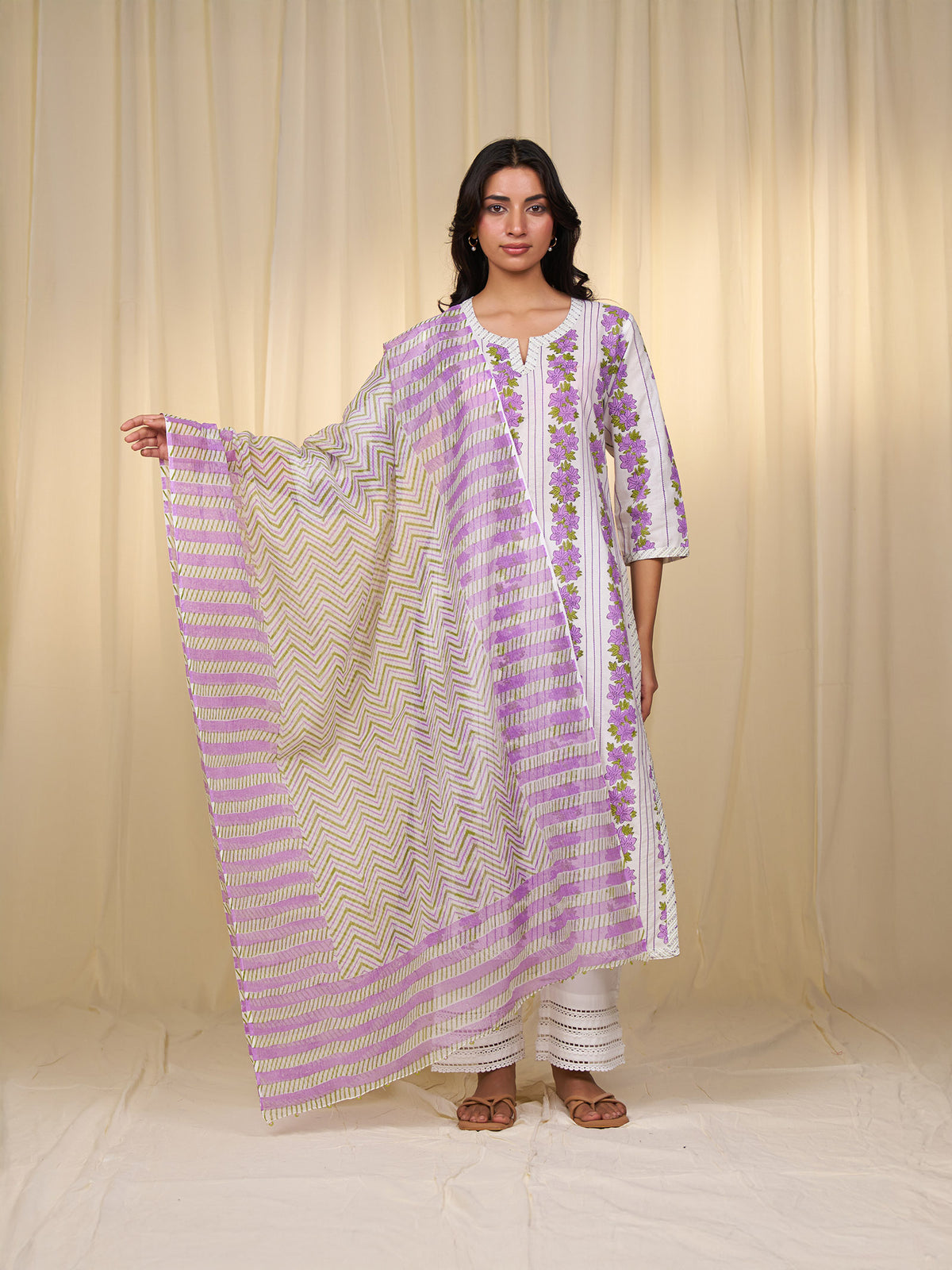 Polo Season Mauve Kota Dupatta