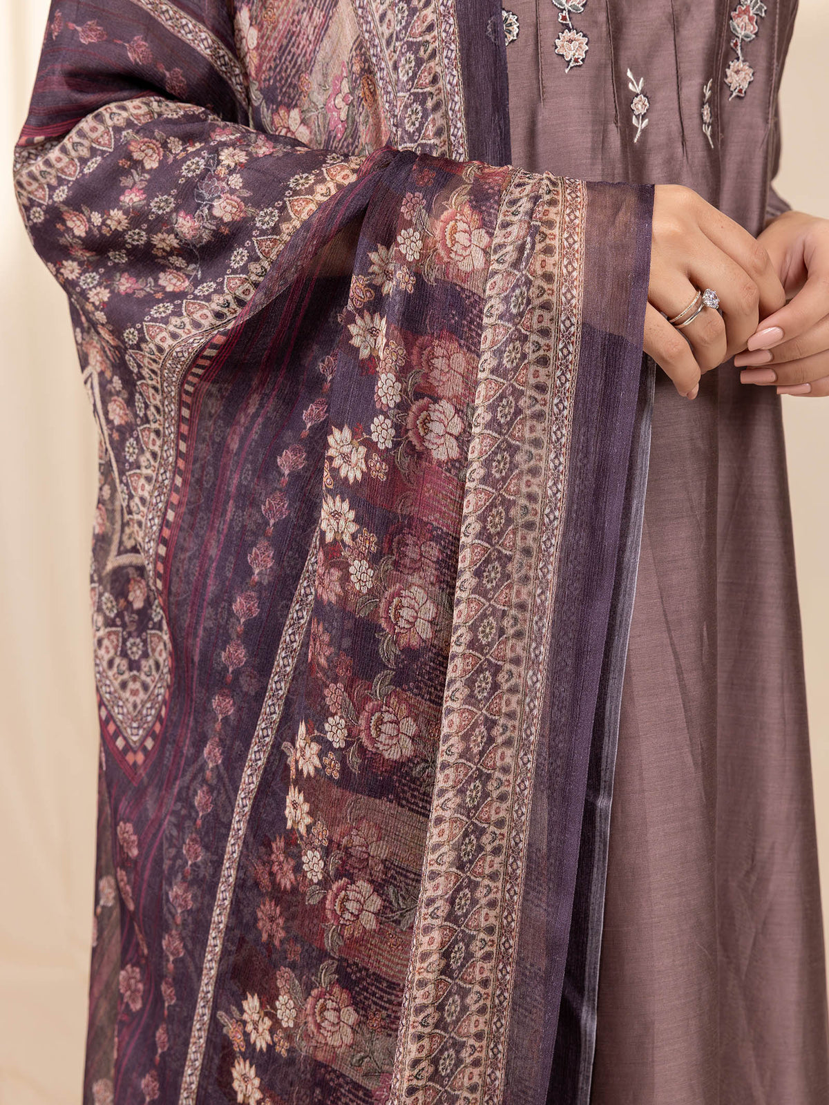 Roasted Coffee Chiffon Dupatta