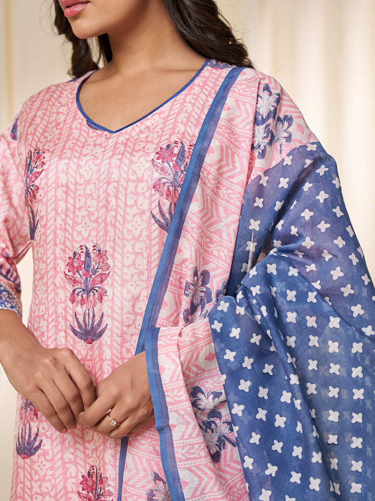 Rose Water Chanderi Dupatta