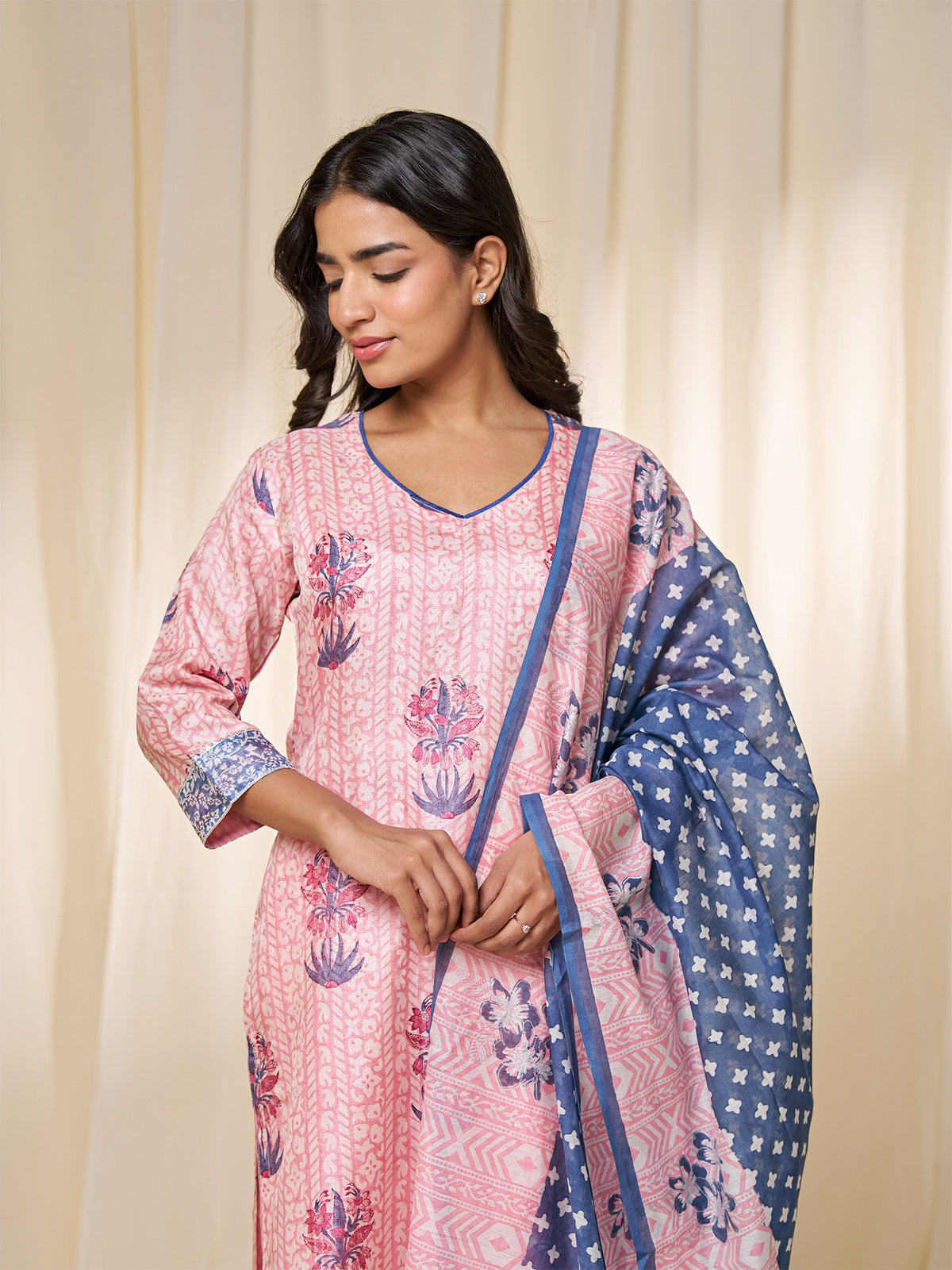 Rose Water Chanderi Dupatta