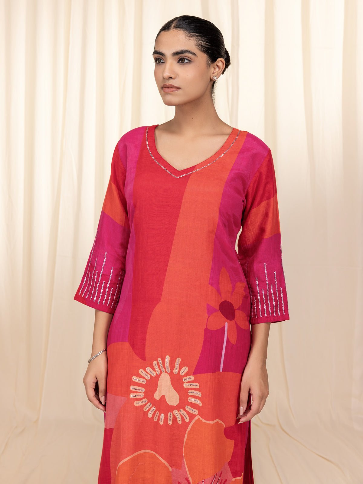 Rosy Tango Chanderi Kurta