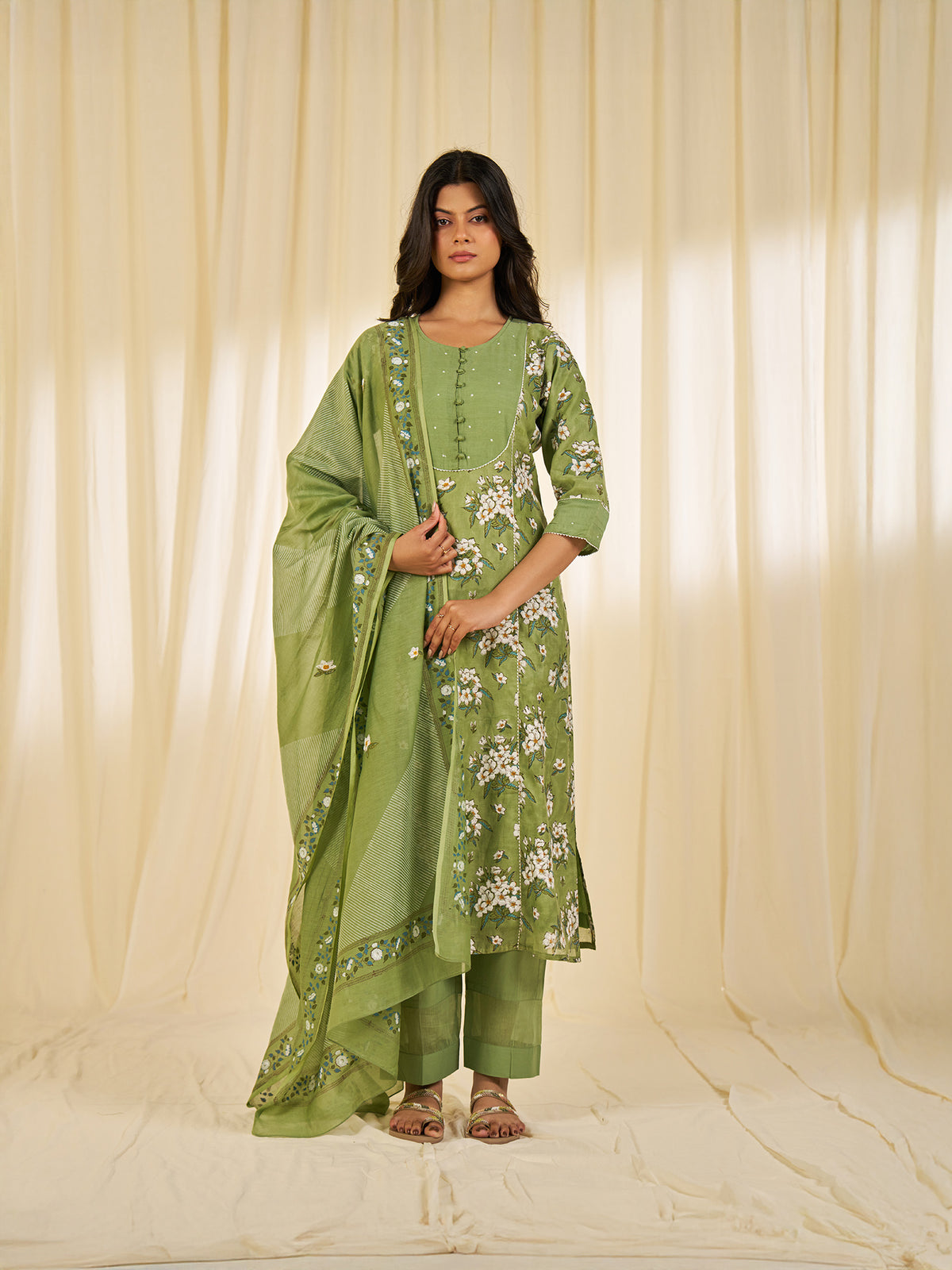 Sadabahar Chanderi Dupatta