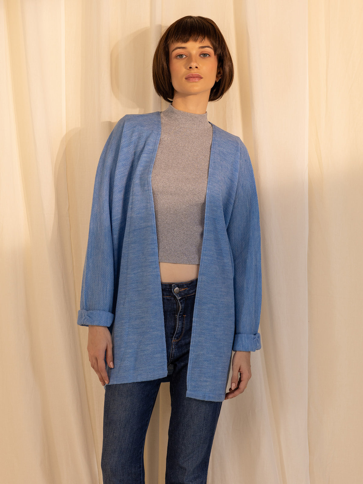 Woollen Shrug - Blue