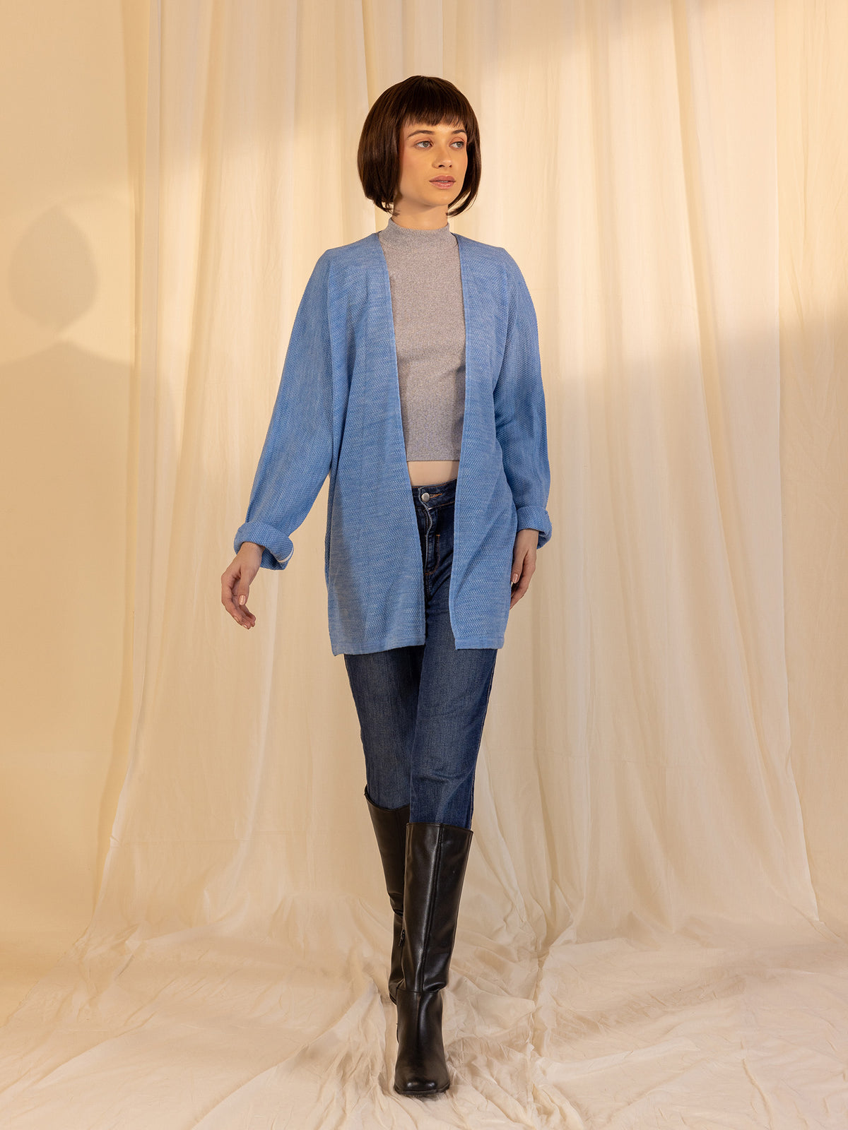 Woollen Shrug - Blue