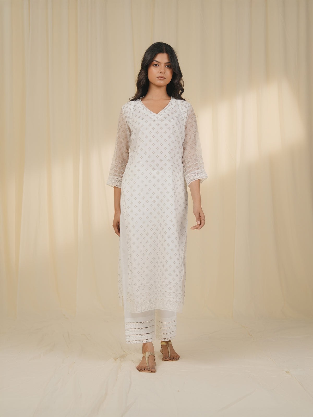 Snow Pearl Cotton Kurta