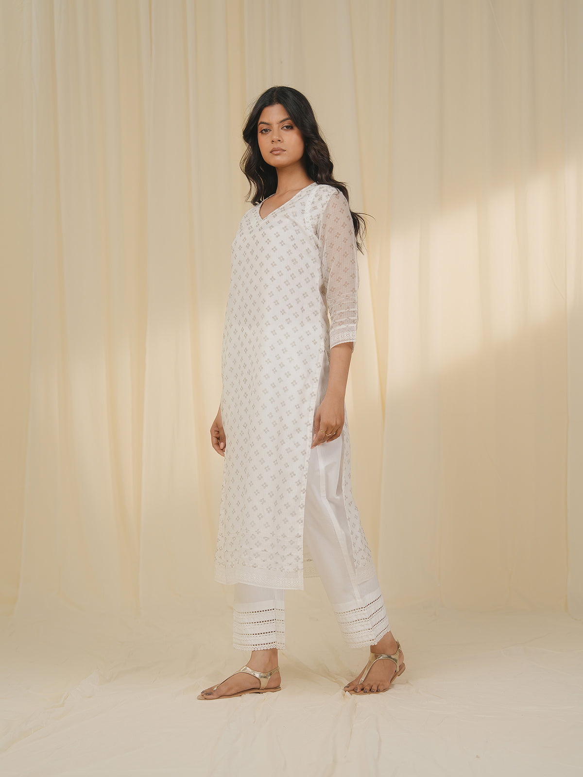 Snow Pearl Cotton Kurta