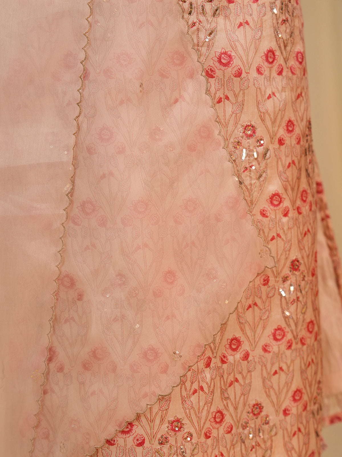 Sunhera Gulab Organza Dupatta