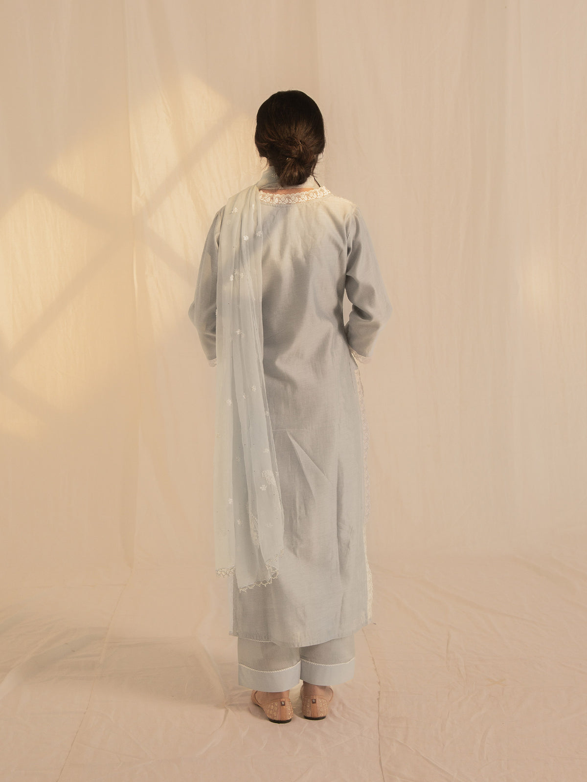 Nawabi Aasman Chanderi Kurta